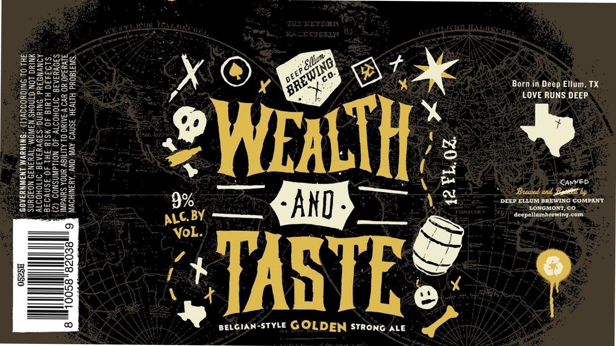 Wealth and Taste by Deep Ellum Brewing Co. - beer label