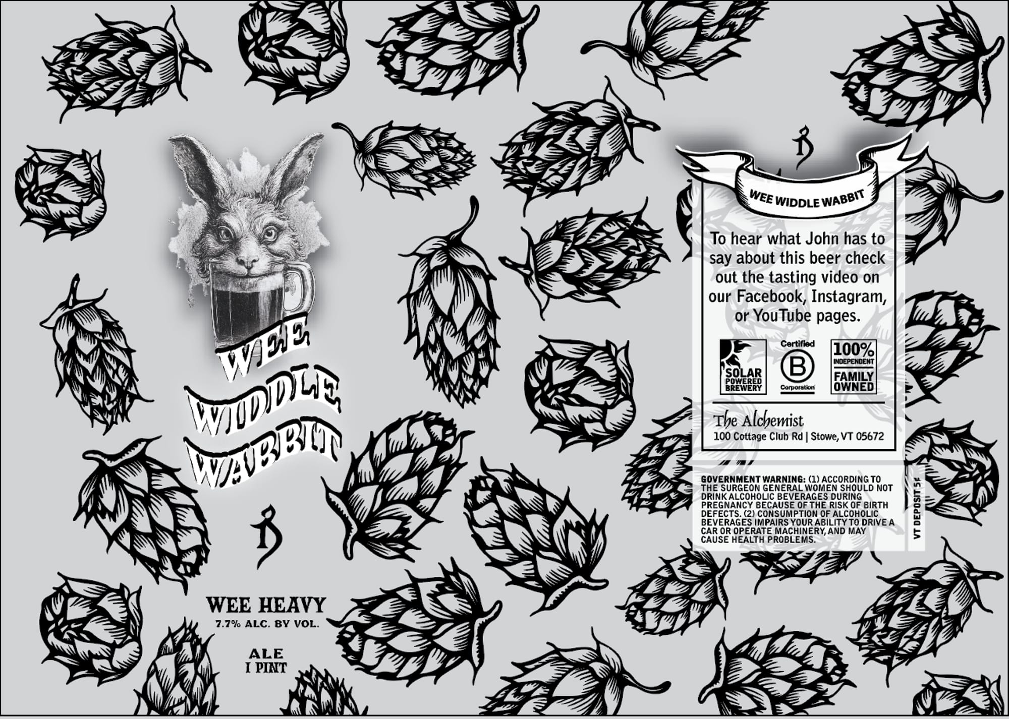 Wee Heavy by The Alchemist - beer label