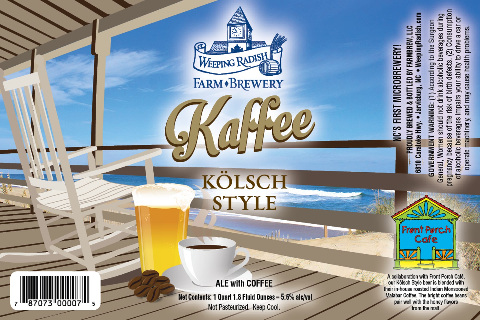 Kaffee Kölsch Style by Weeping Radish Farm Brewery - beer label