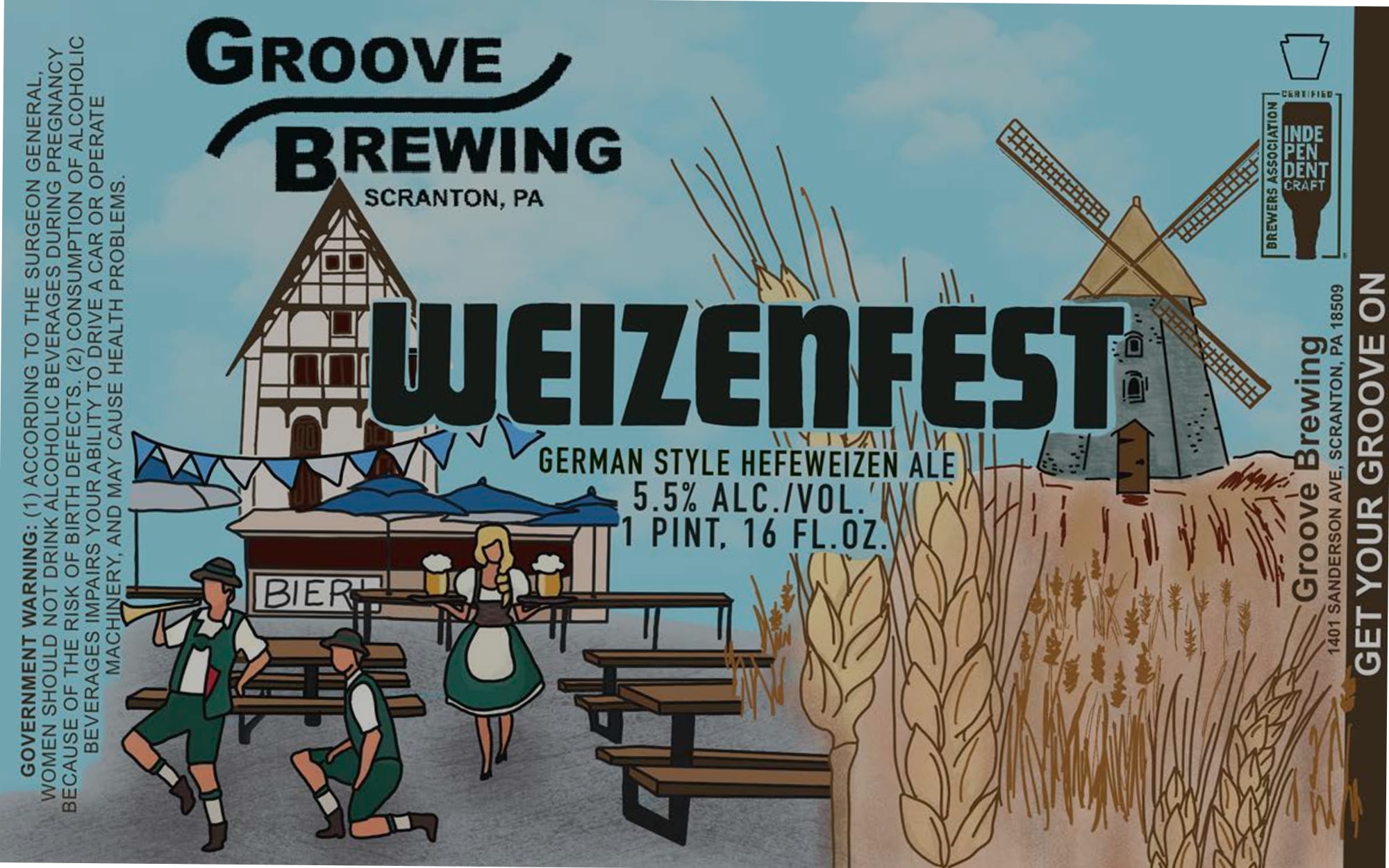 Weizenfest by Groove Brewing - beer label