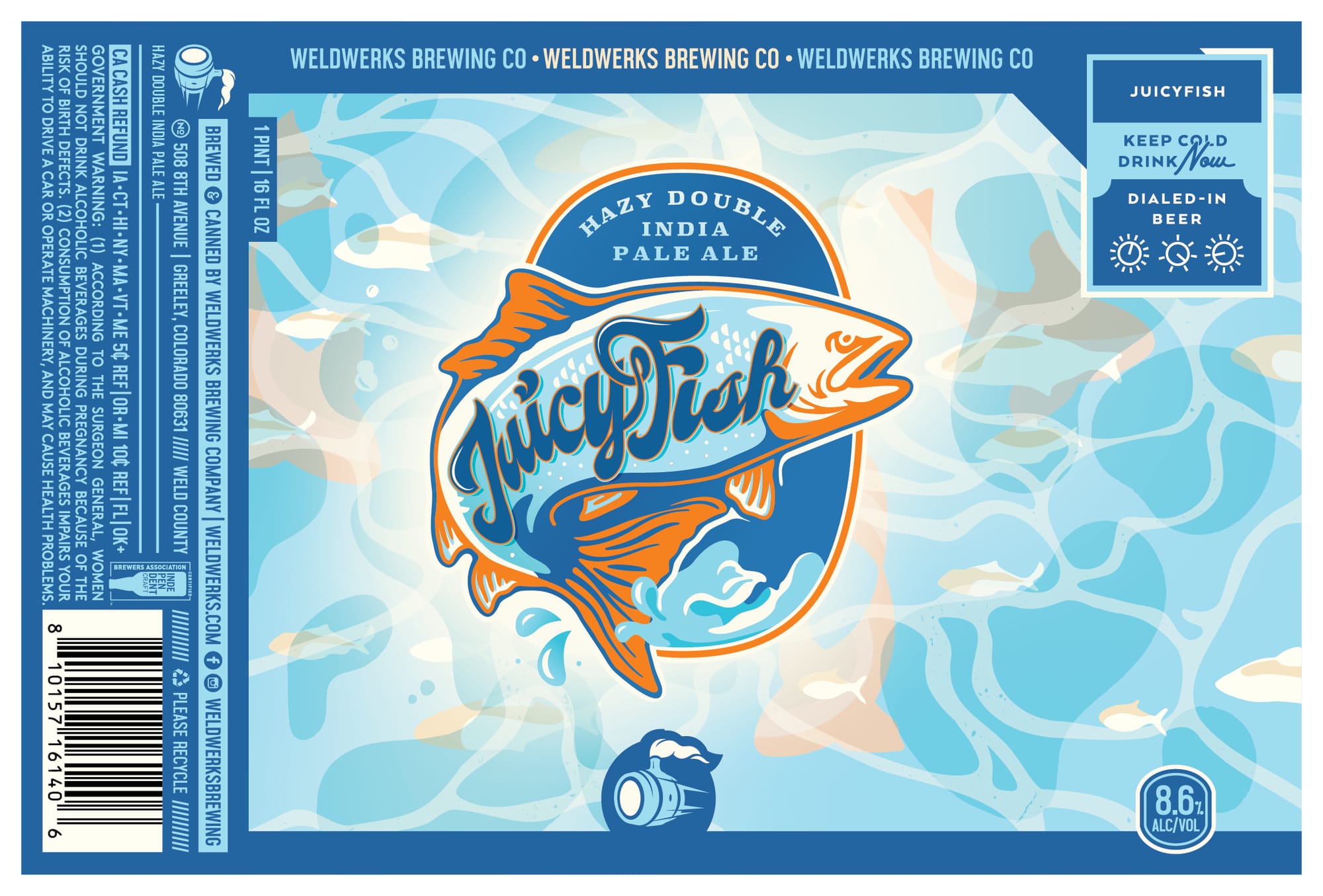 Juicyfish by WeldWerks Brewing Co. - beer label