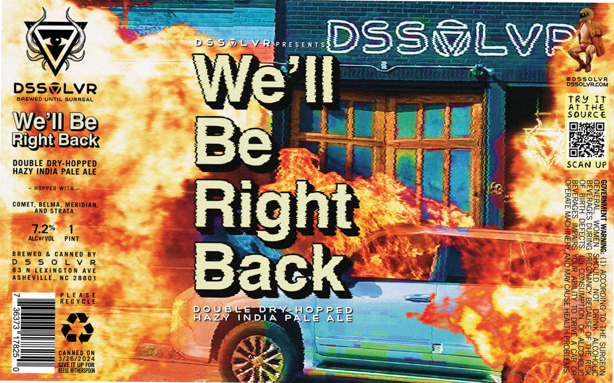 We’ll Be Right Back by DSSOLVR - beer label