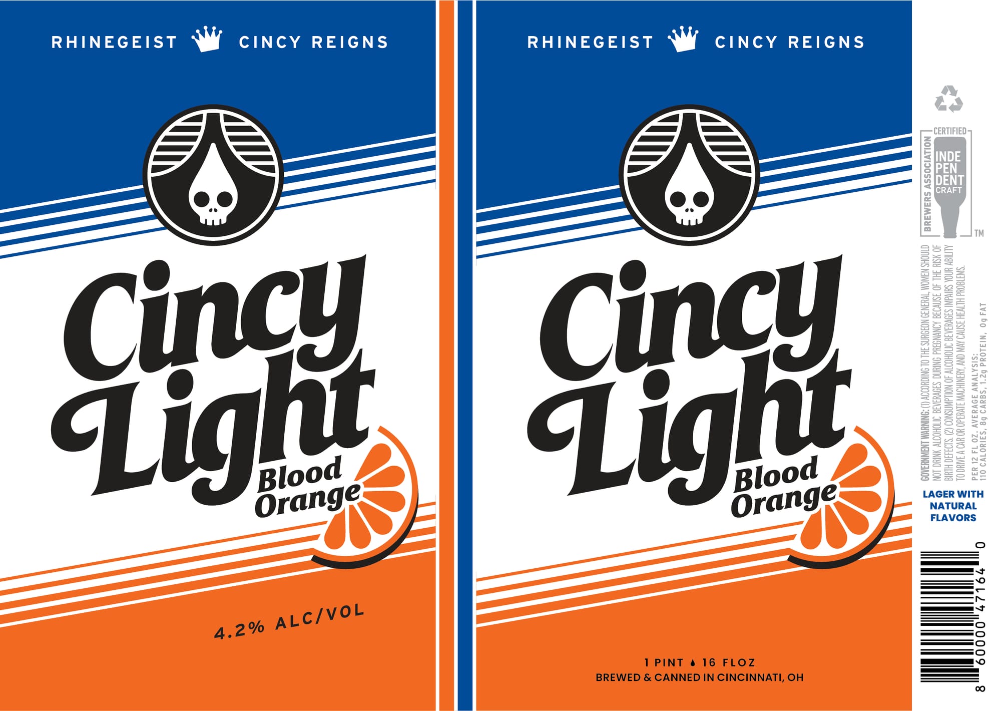 Cincy Light Blood Orange by Rhinegeist - beer label