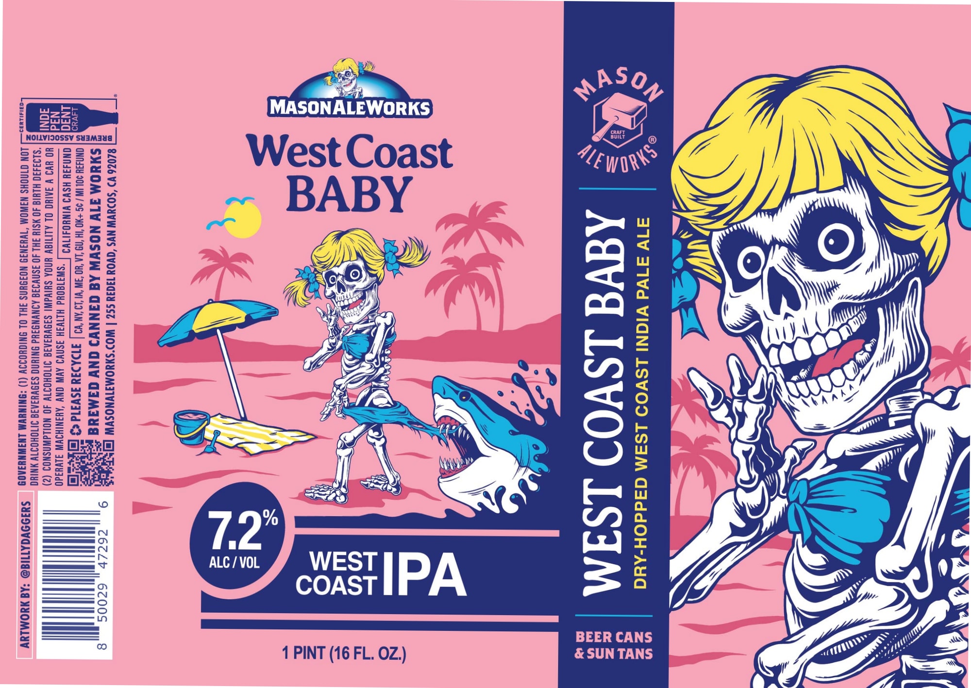West Coast Baby by Mason Aleworks - beer label