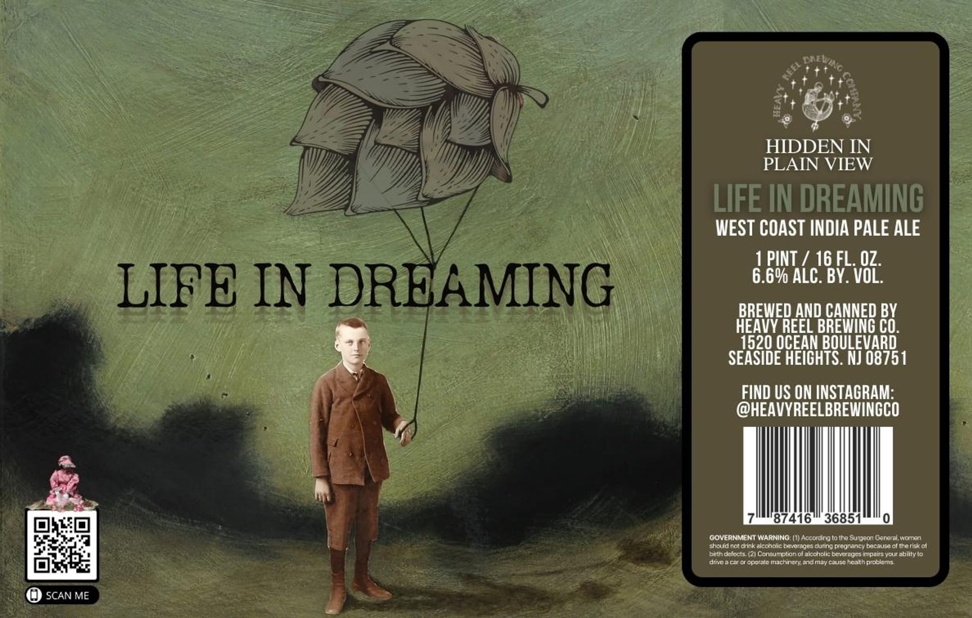 Life in Dreaming by Heavy Reel Brewing Co. - beer label