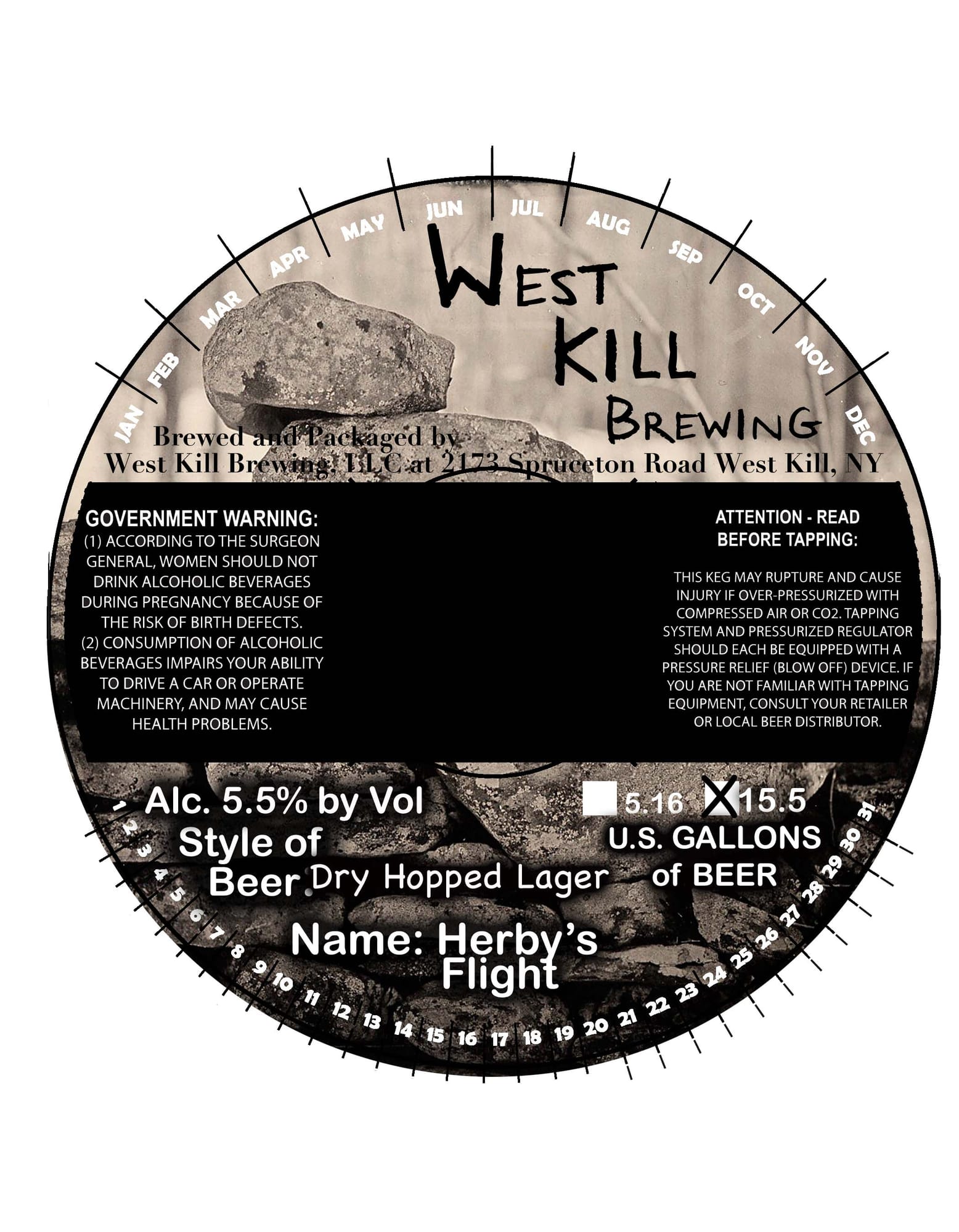 Herby's Flight by West Kill Brewing - beer label