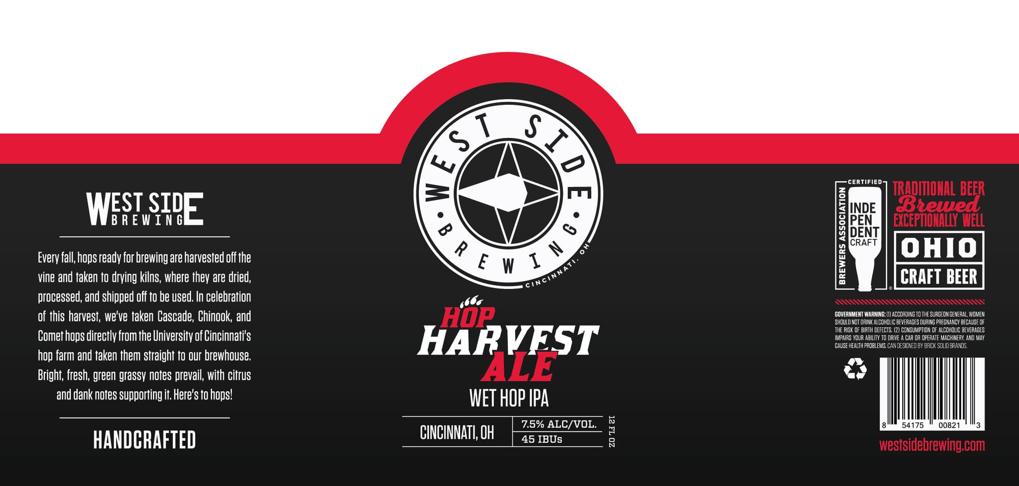 Hop Harvest by West Side Brewing - beer label
