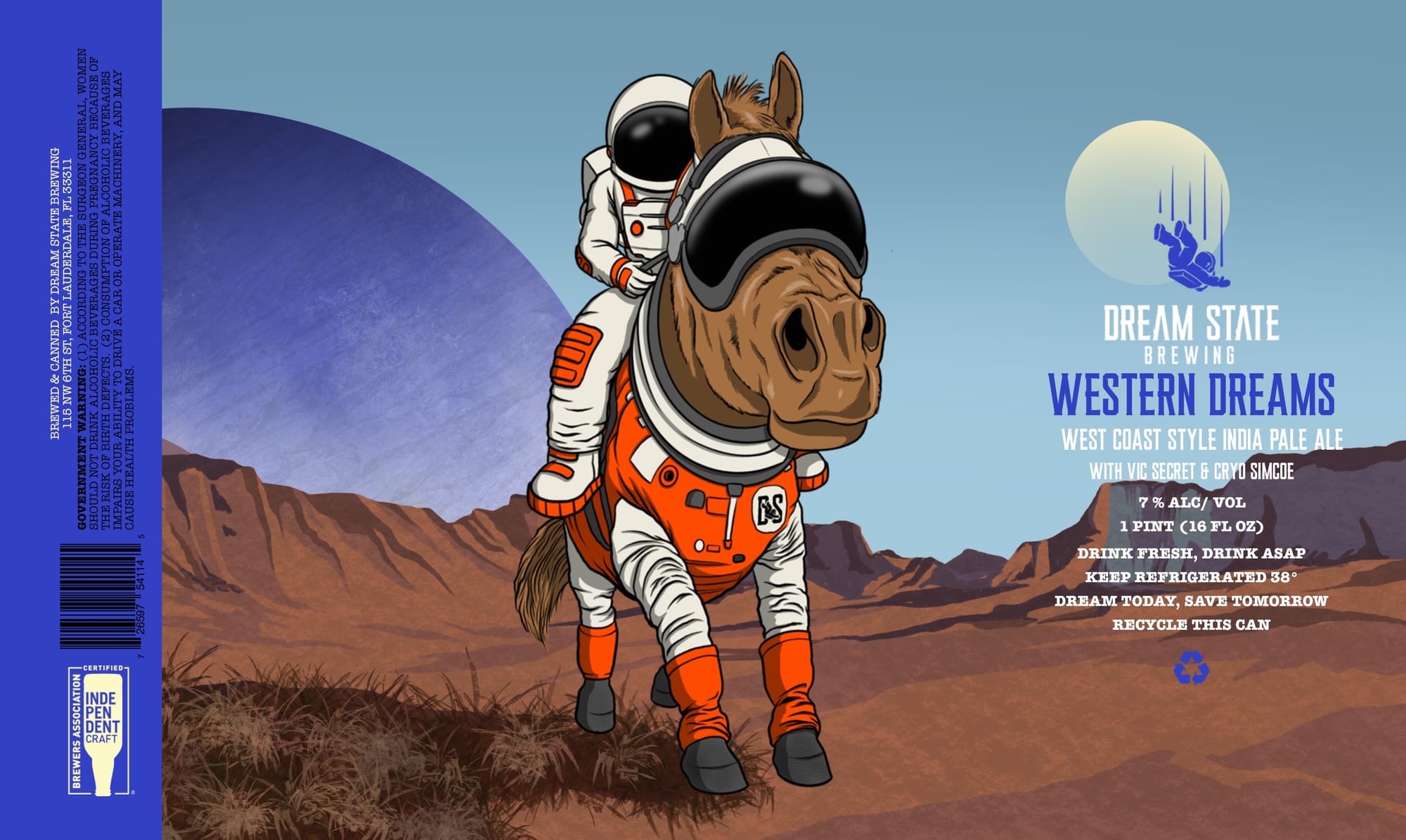 Western Dreams by Dream State Brewing - beer label