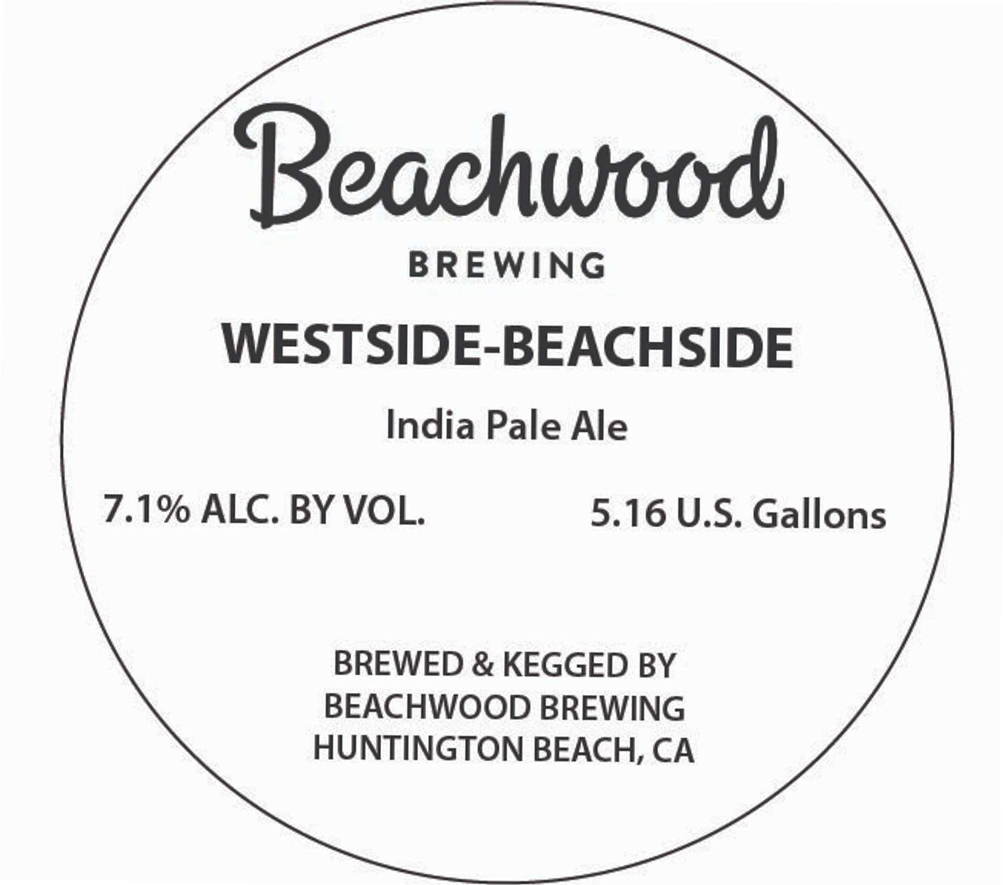 Westside-Beachside by Beachwood Brewing - beer label
