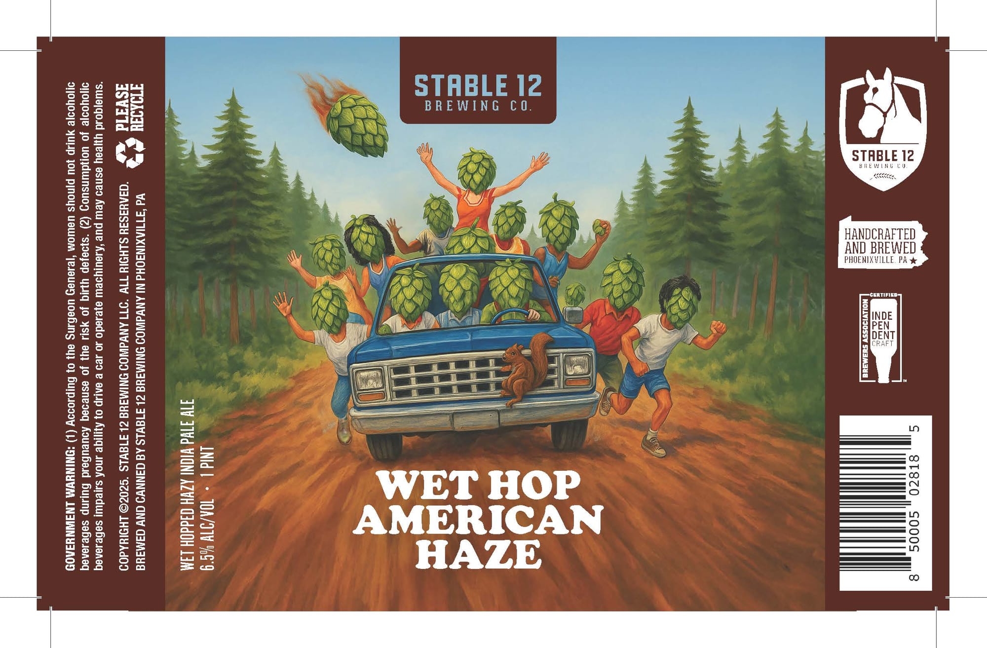 Wet Hopped American Haze by Stable 12 Brewing Co. - beer label