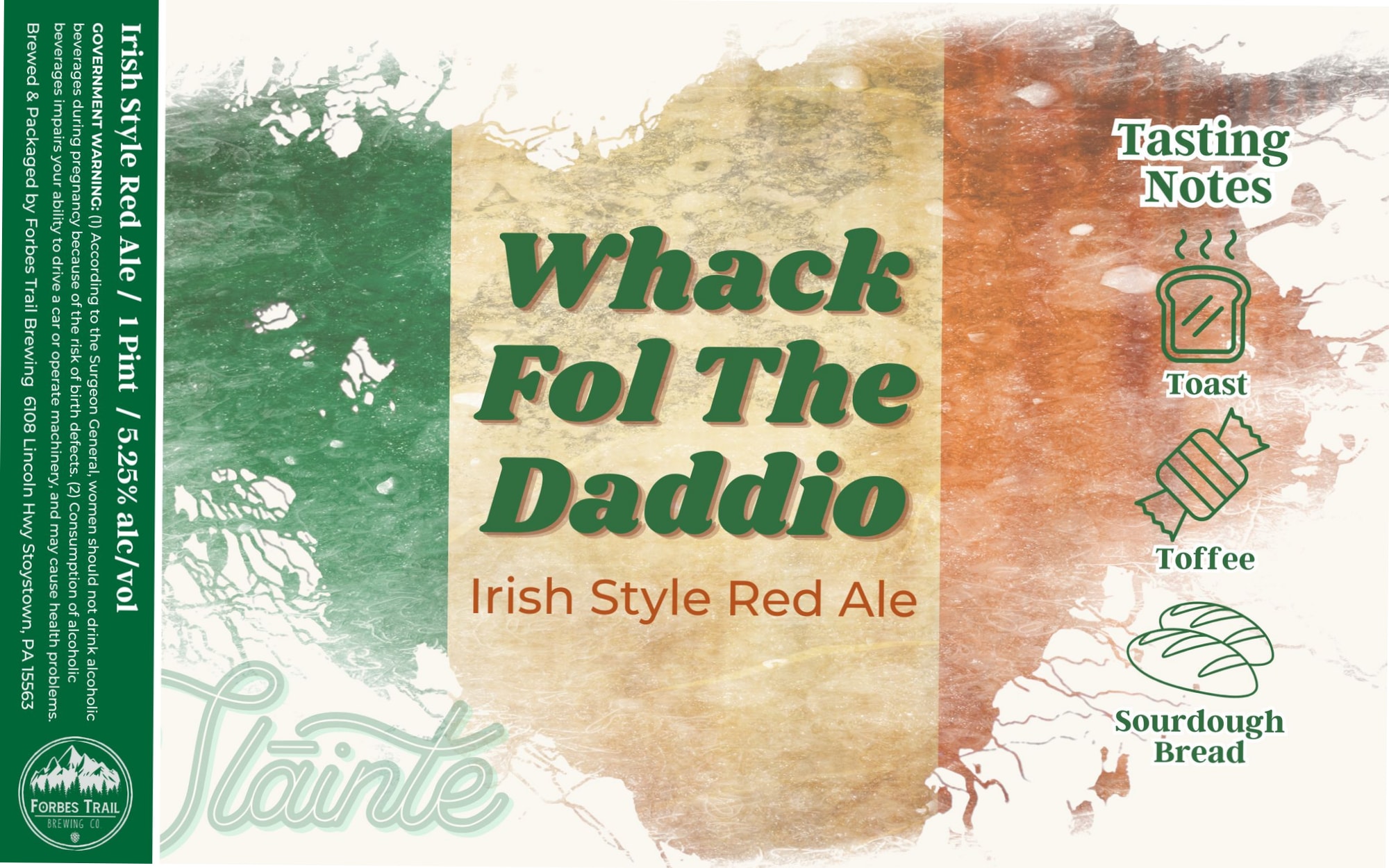 Whack Fol The Daddio by Forbes Trail Brewing - beer label