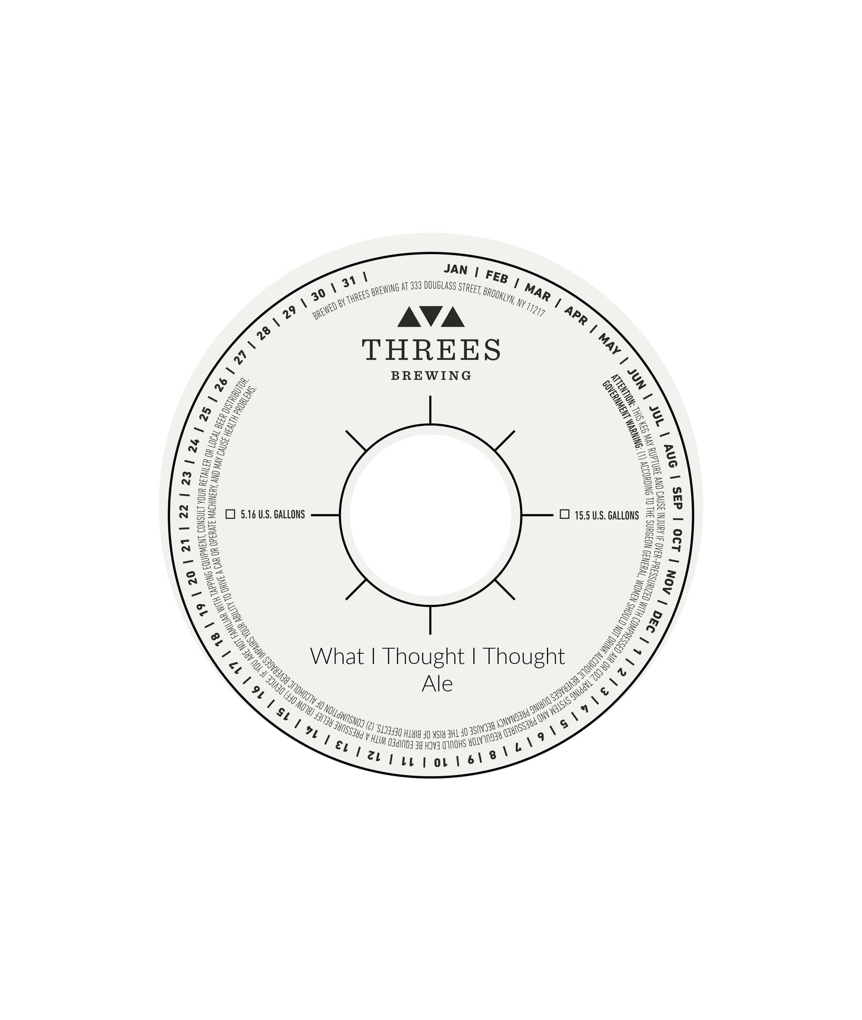 What I Thought by Threes Brewing - beer label