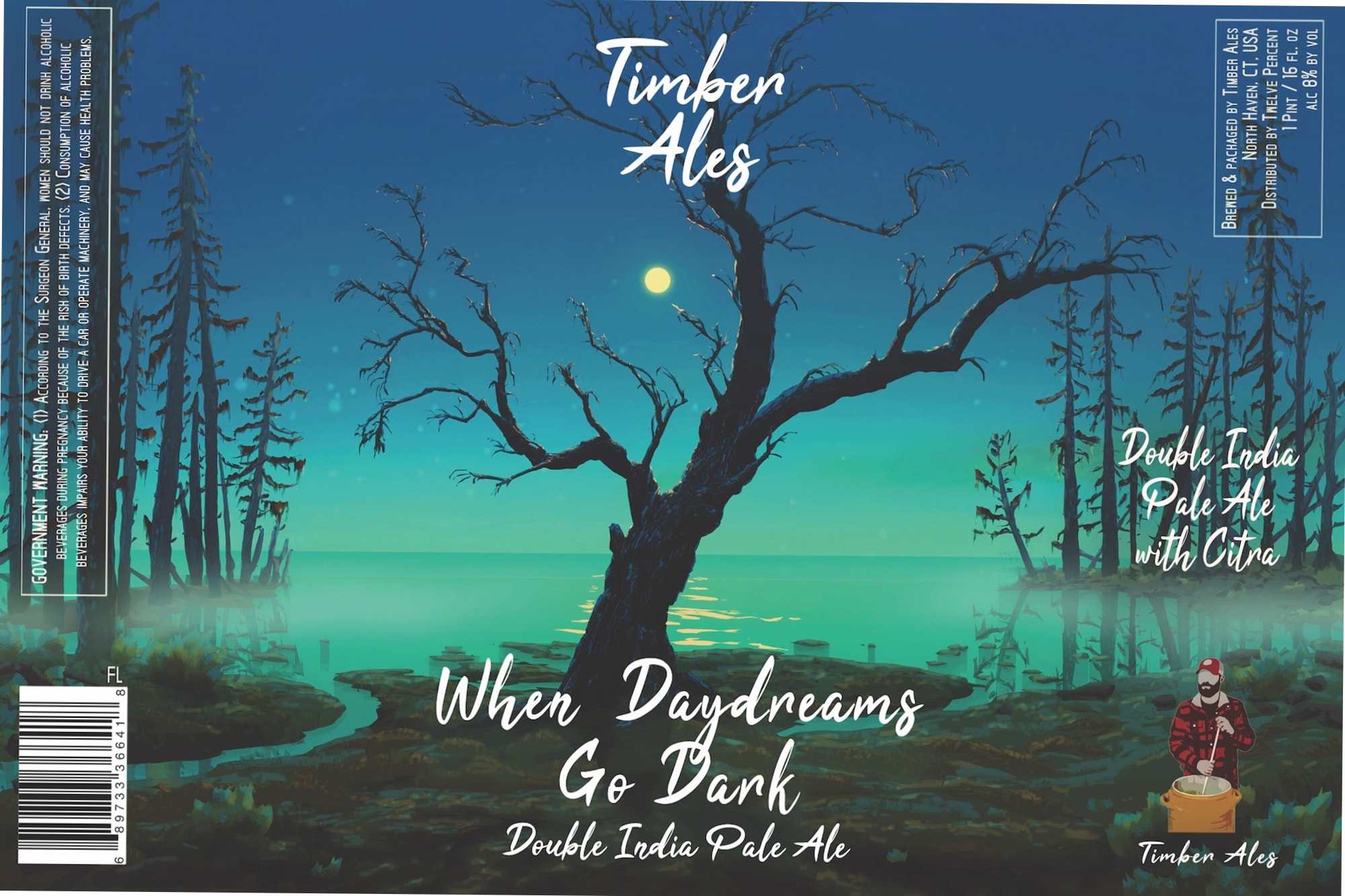 When Daydreams Go Dark by Timber Ales - beer label