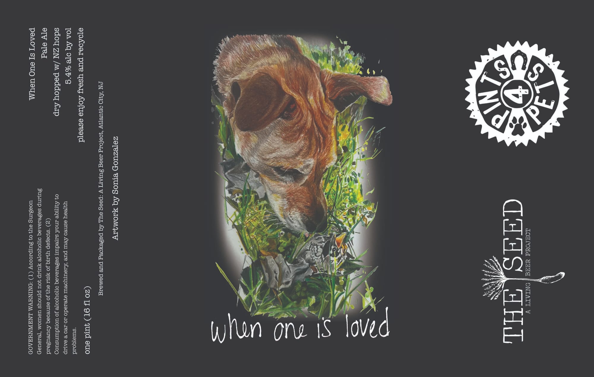 When One Is Loved by The Seed Project - beer label
