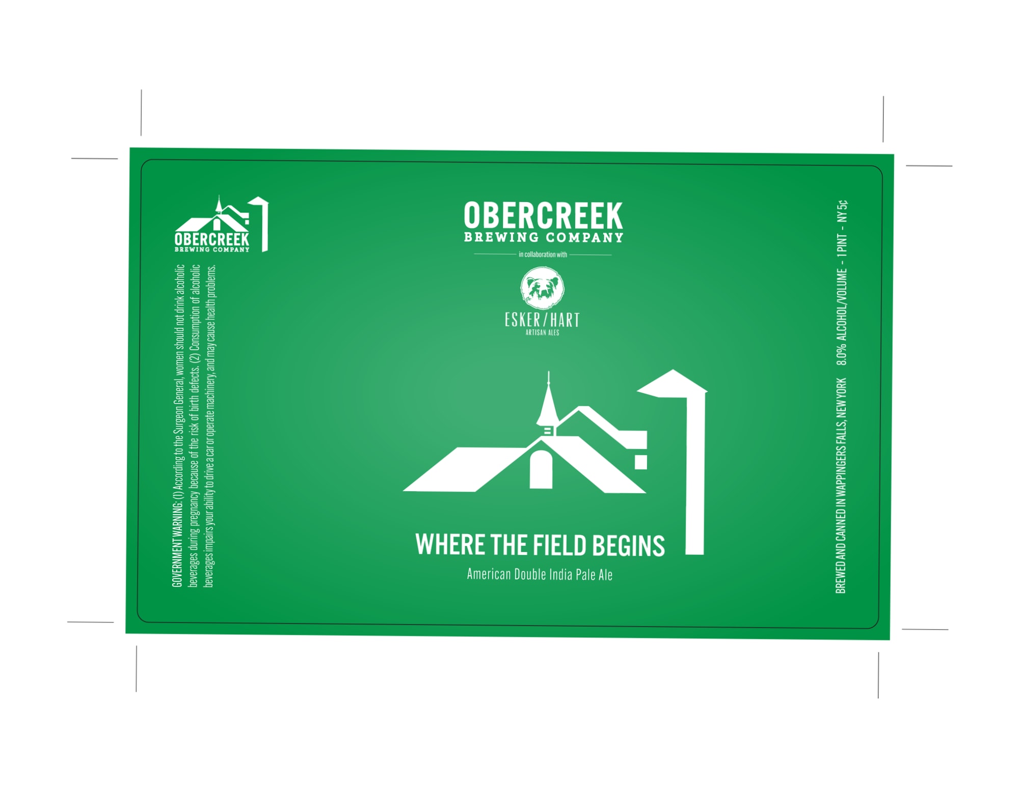 Where the Field Begins by Obercreek Brewing Company - beer label