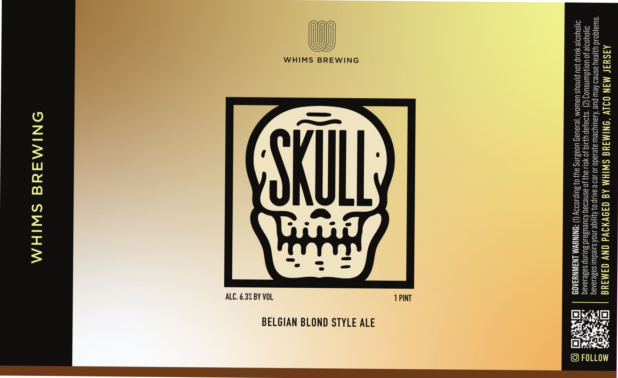 Skull by Whims Brewing - beer label