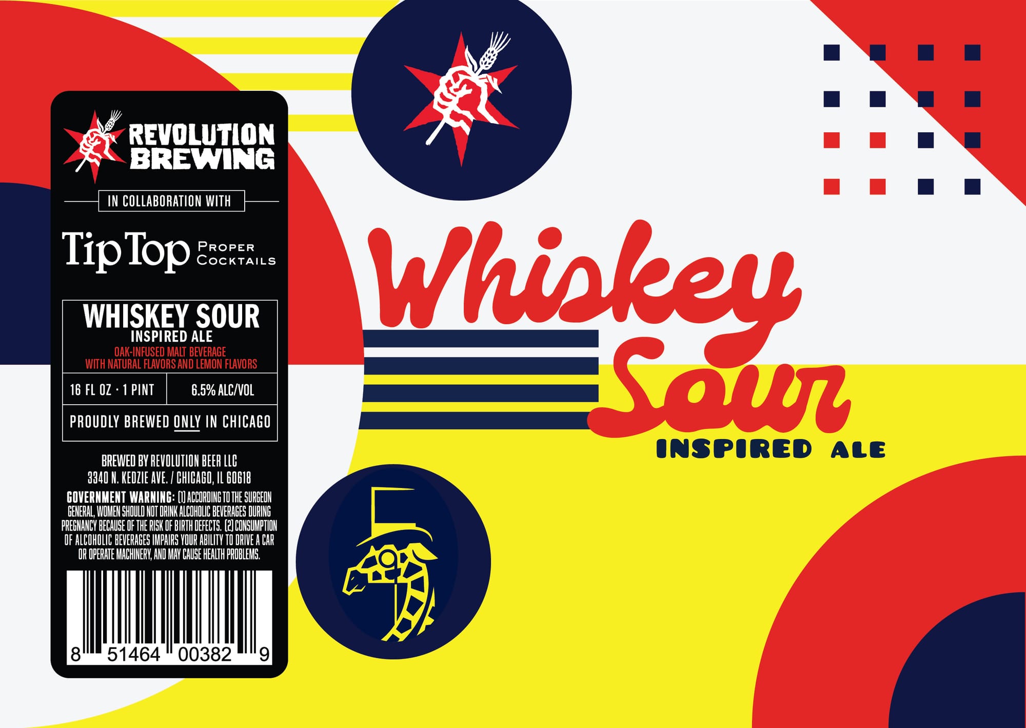Whiskey Sour Inspired Ale by Revolution Brewing - beer label
