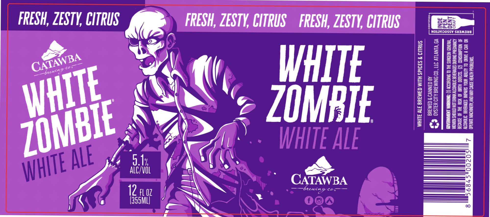 White Zombie by Catawba Brewing Co. - beer label