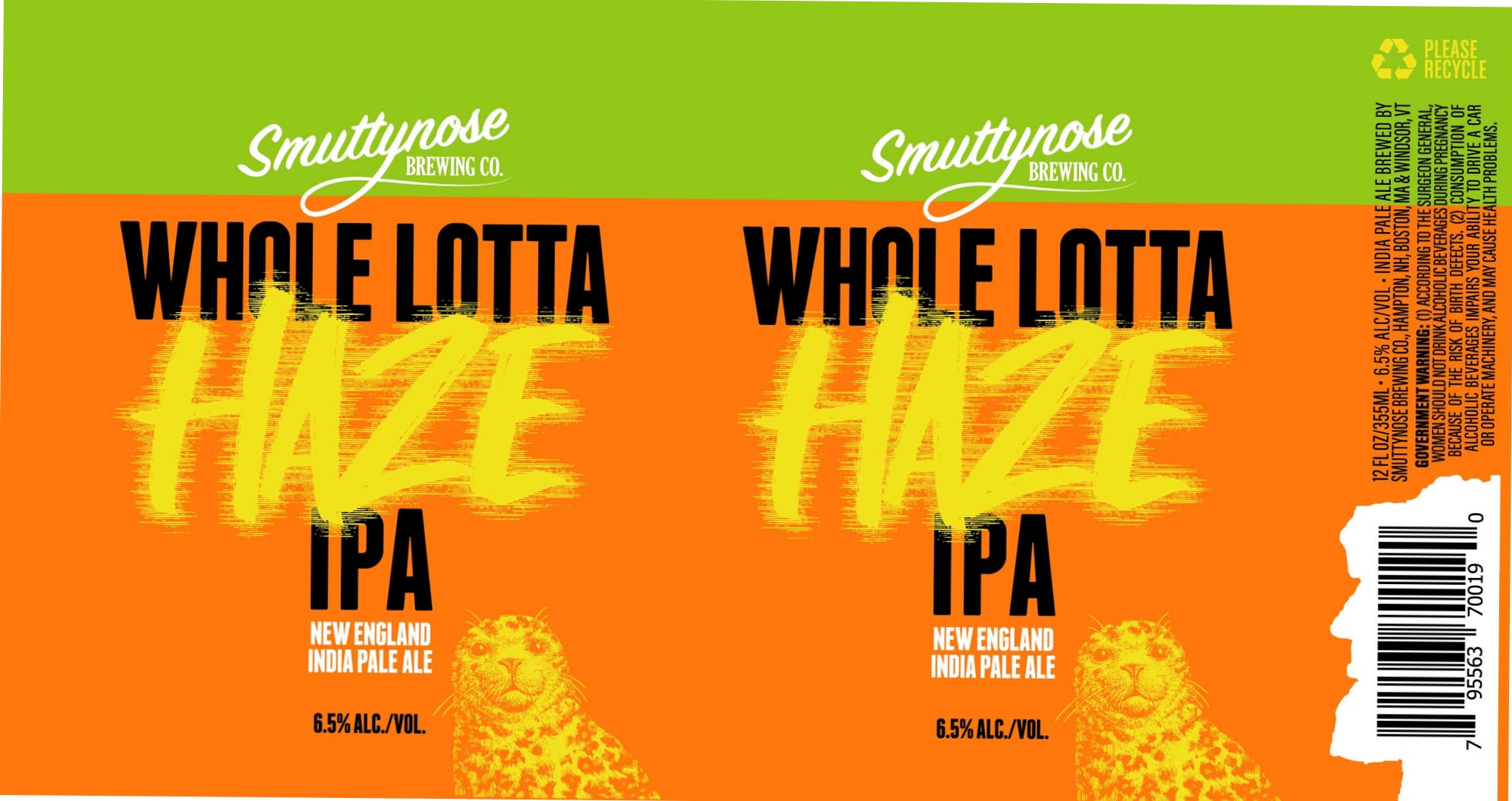 Whole Lotta IPA by Smuttynose Brewing Co. - beer label
