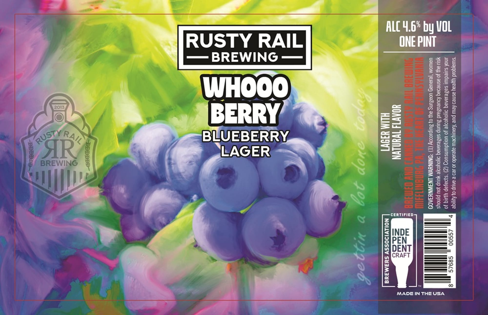 Whooo Berry by Rusty Rail Brewing - beer label