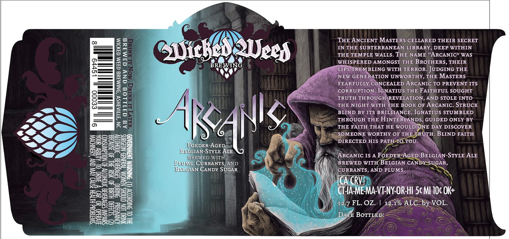 Arcanaic by Wicked Weed Brewing - beer label