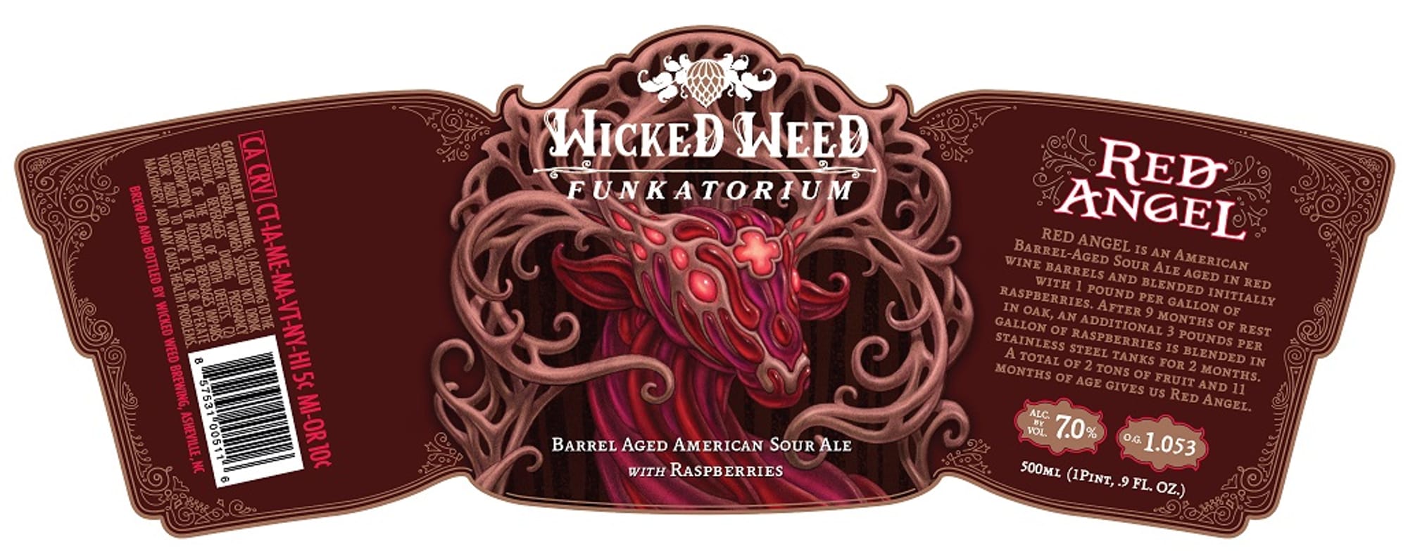 Red Angel by Wicked Weed Funkatorium - beer label