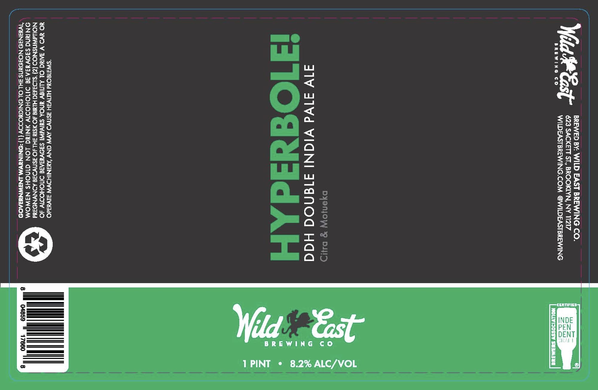 Hyperbole by Wild East Brewing Co. - beer label