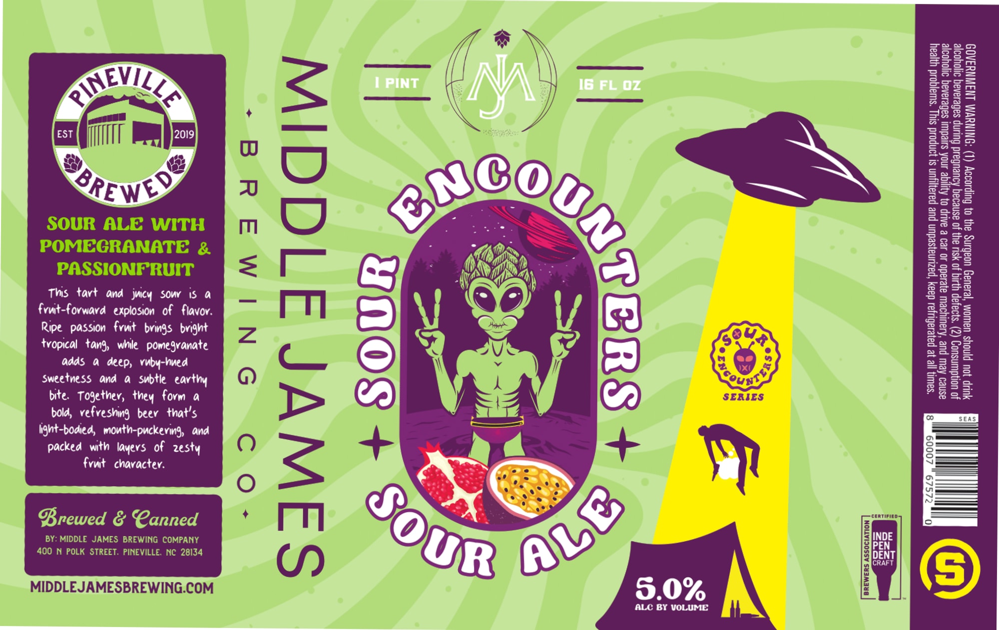 Wild Encounter by Middle James Brewing Company - beer label