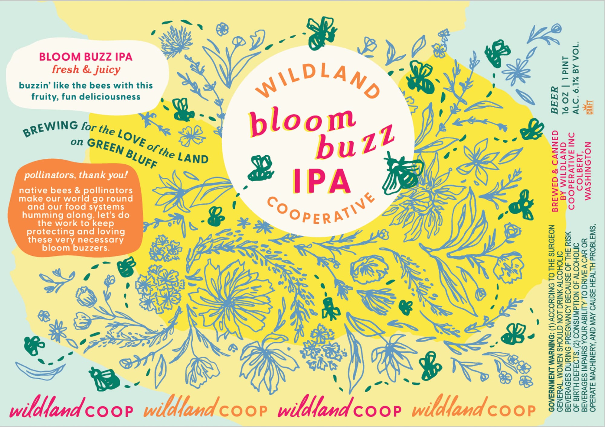 Wildland Bloom Buzz IPA by Surgeon General Cooperative - beer label
