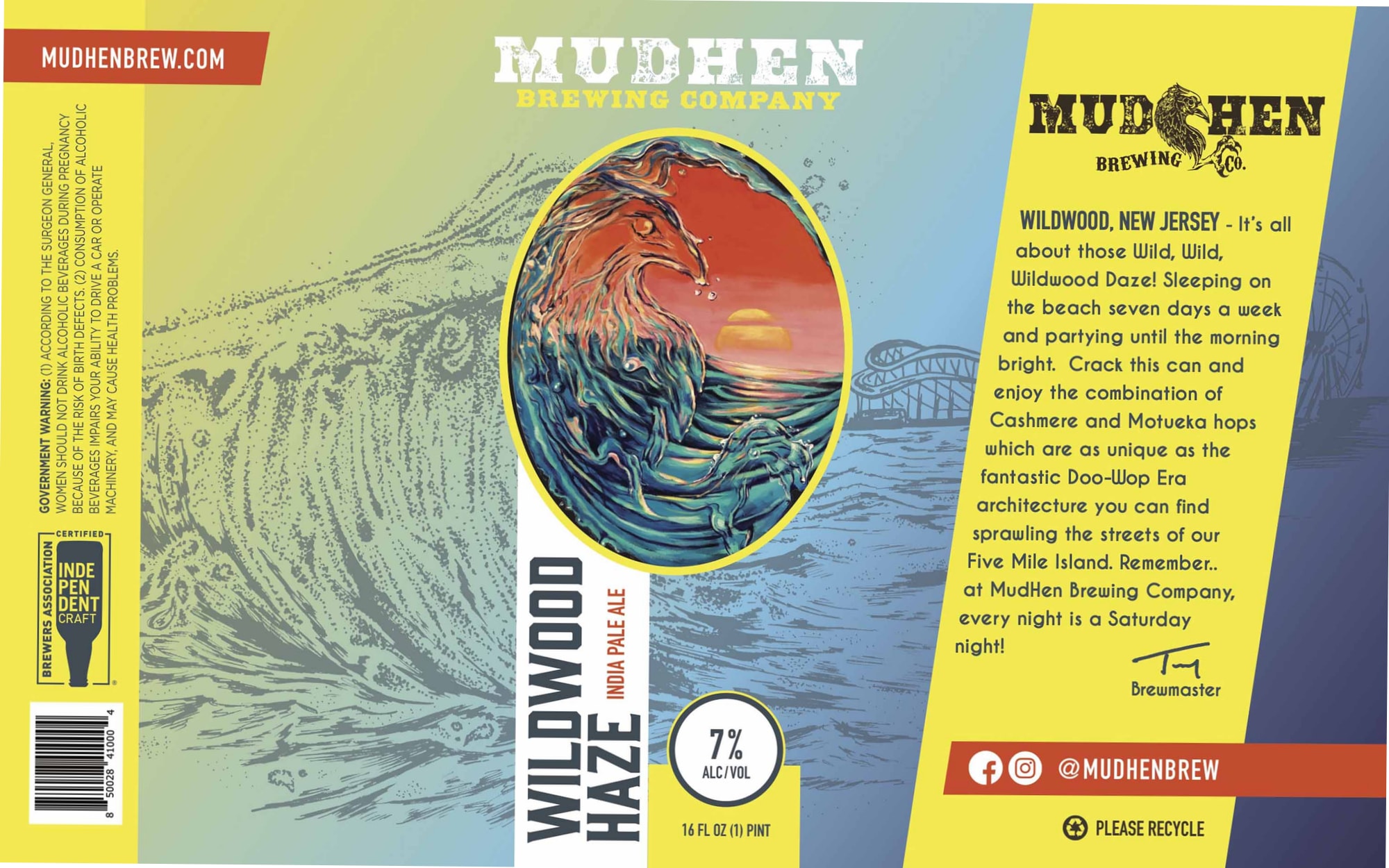 Wildwood by Mudhen Brewing Company - beer label
