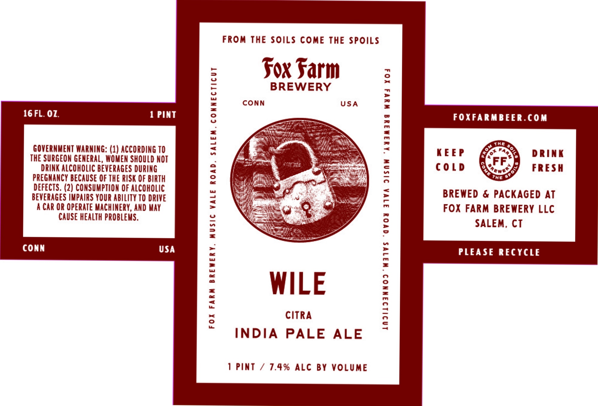 Wile by Fox Farm Brewery - beer label