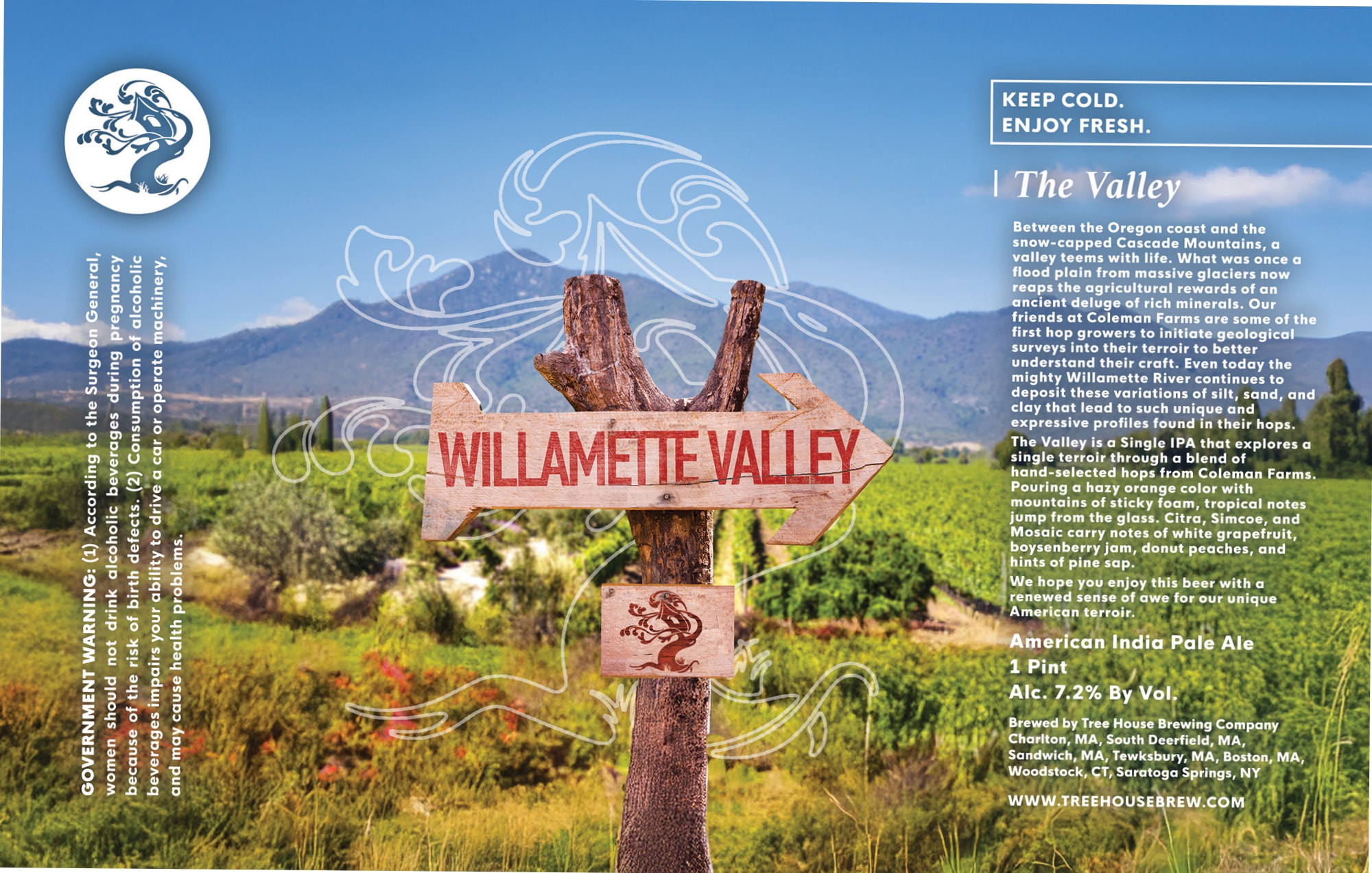 Willamette Valley by Tree House Brewing Company - beer label