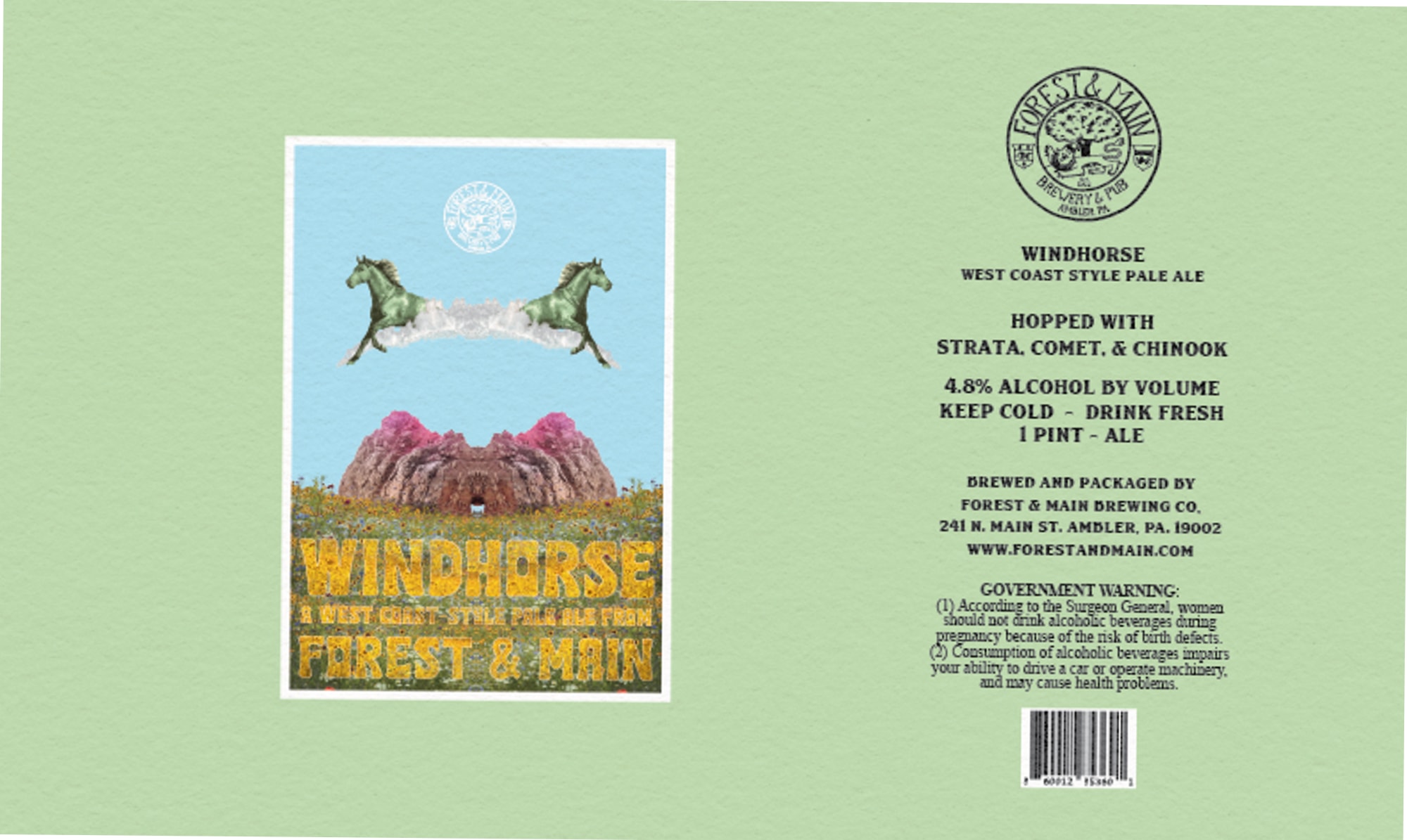 Windhorse by Forest & Main - beer label