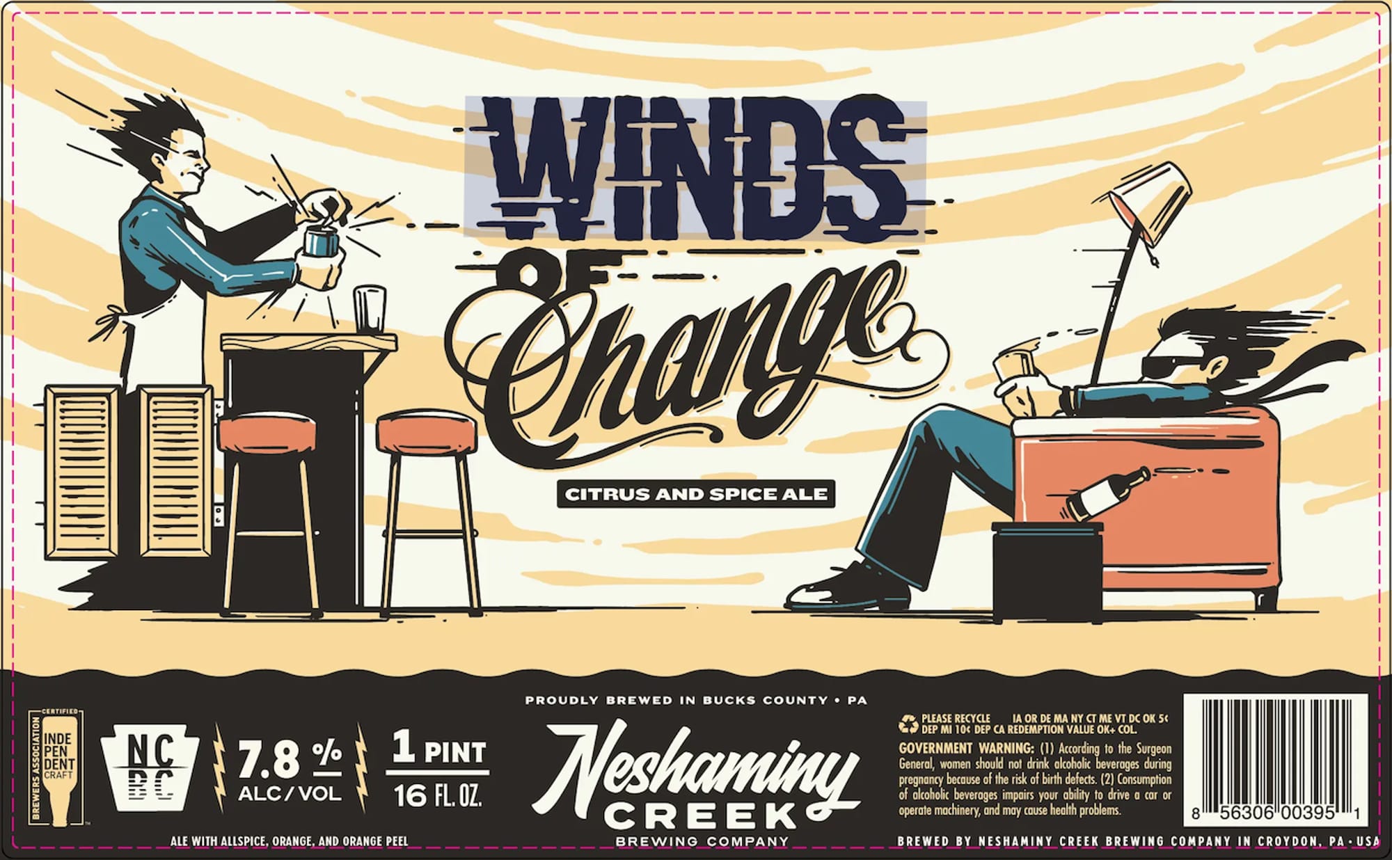 Winds of Change by Neshaminy Creek Brewing Company - beer label