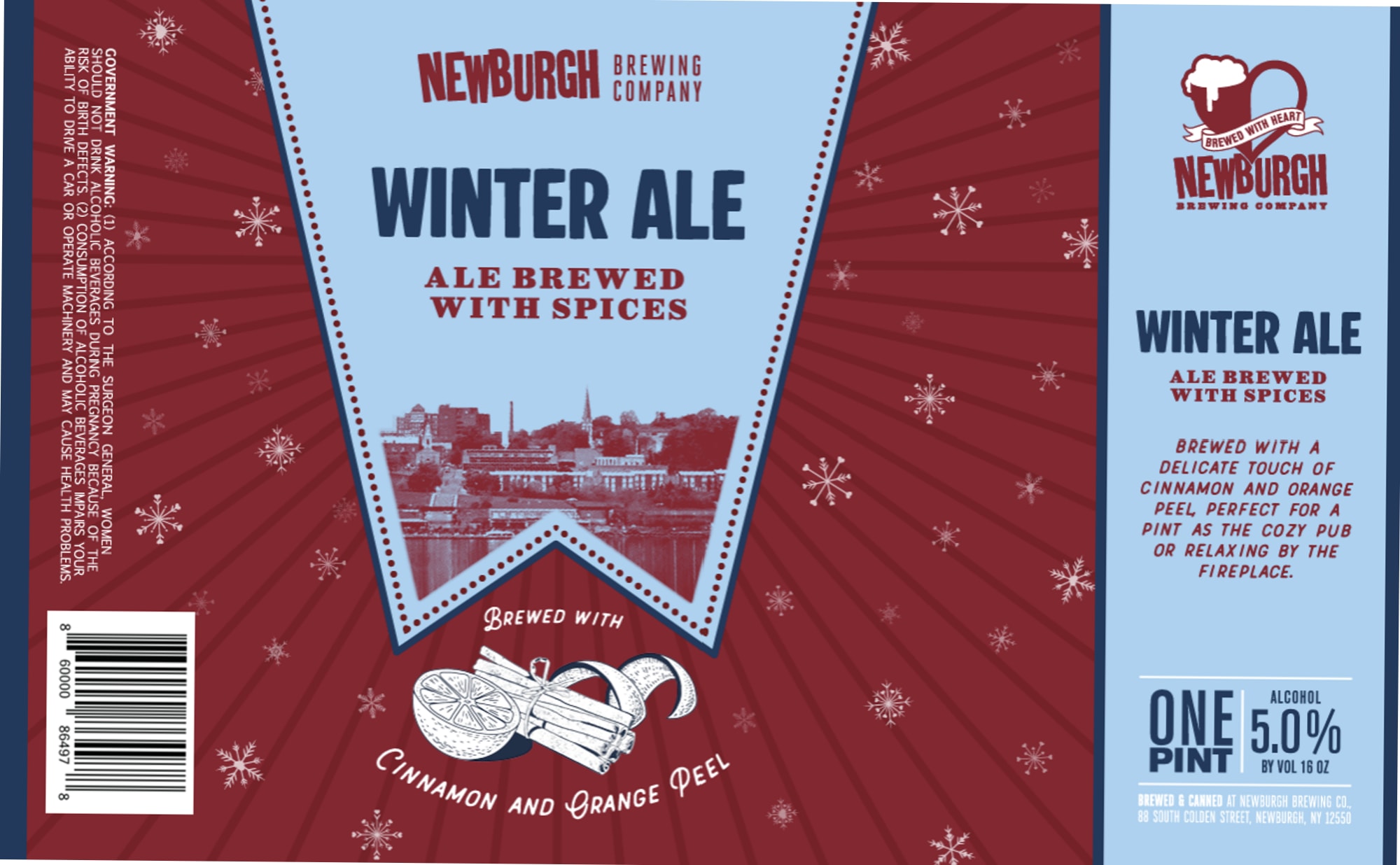 Winter Ale by Newburgh Brewing Company - beer label