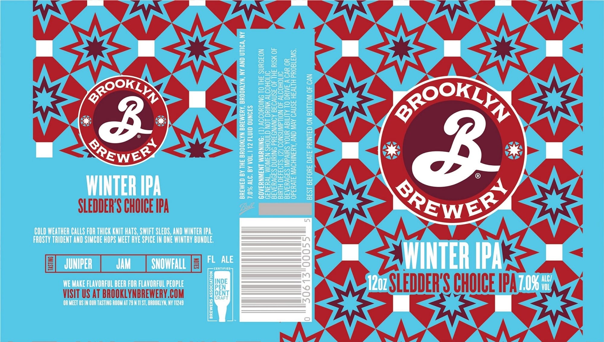 Winter IPA by Brooklyn Brewery - beer label