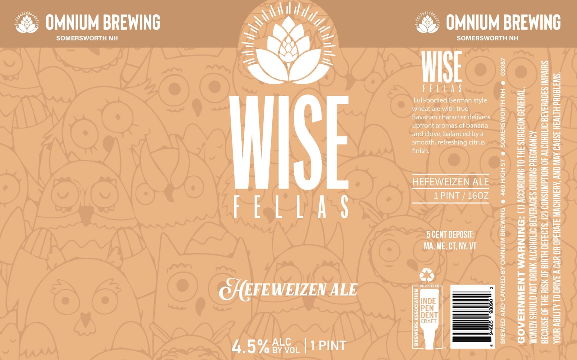 Wise Fellas by Omnium Brewing - beer label