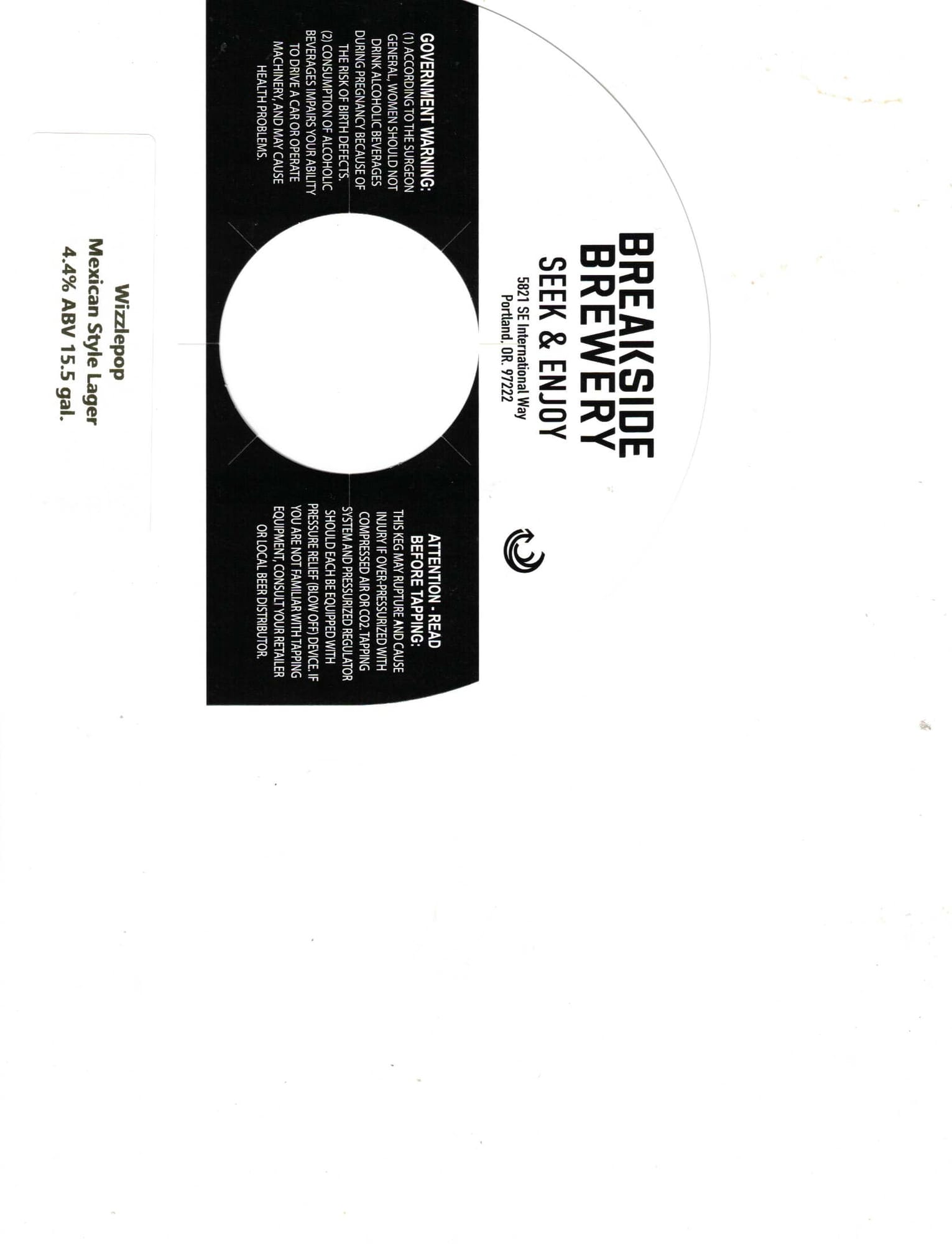 Wizzlepop by Breakside Brewery - beer label