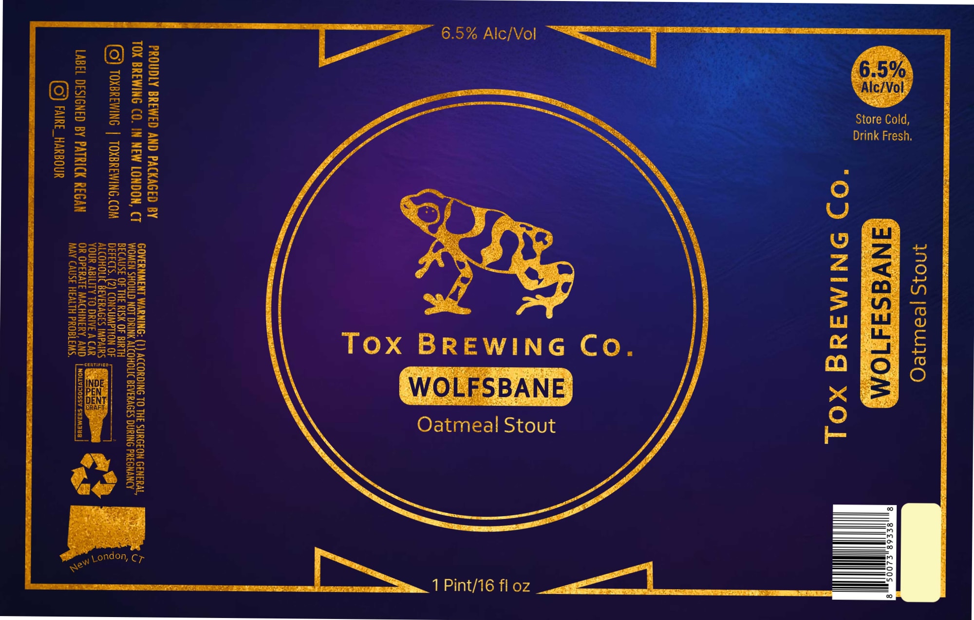 Wolfsbane by Tox Brewing Co. - beer label