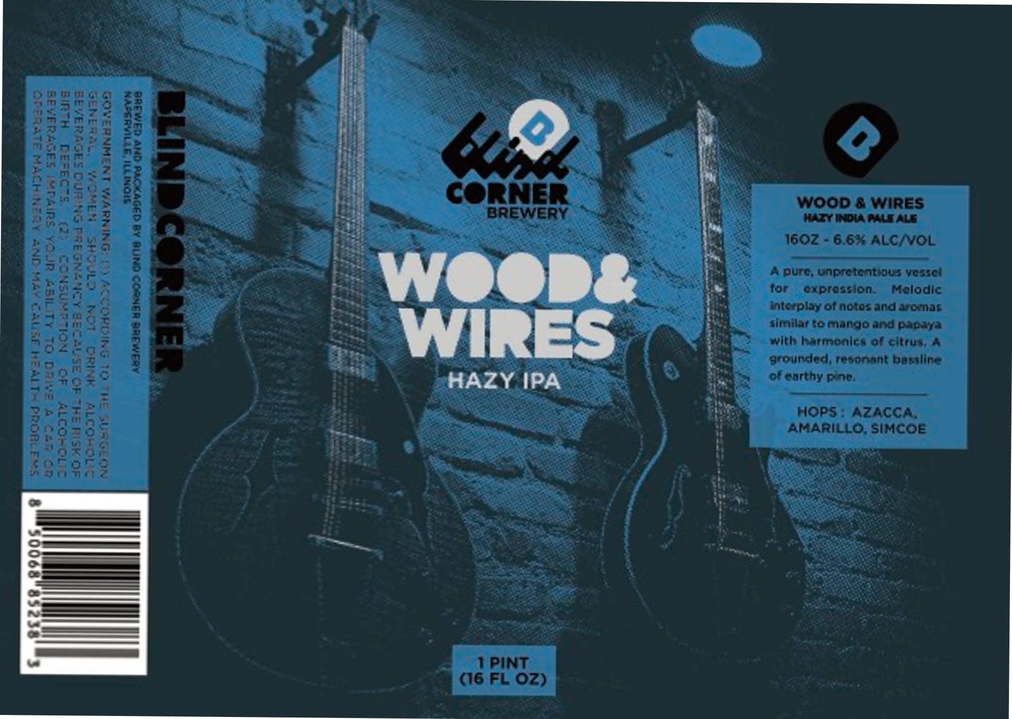 Wood & Wires by Blind Corner Brewery - beer label