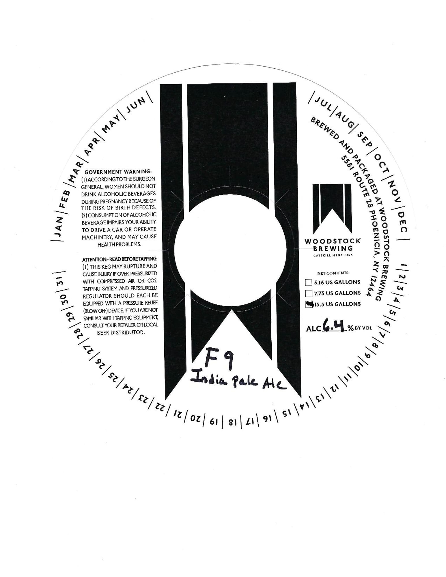 F9 by Woodstock Brewing - beer label