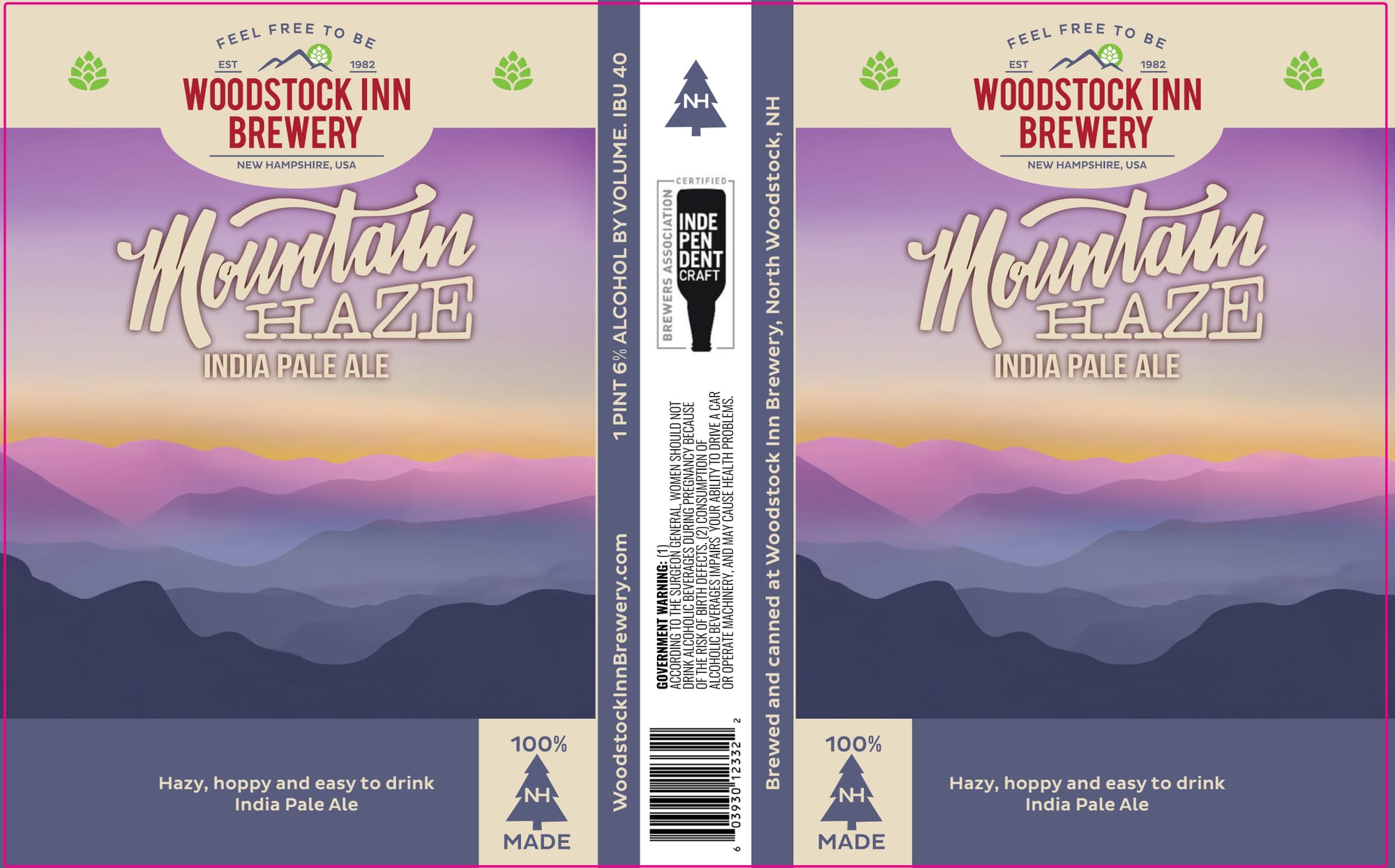 Mountain Haze by Woodstock Inn Brewery - beer label