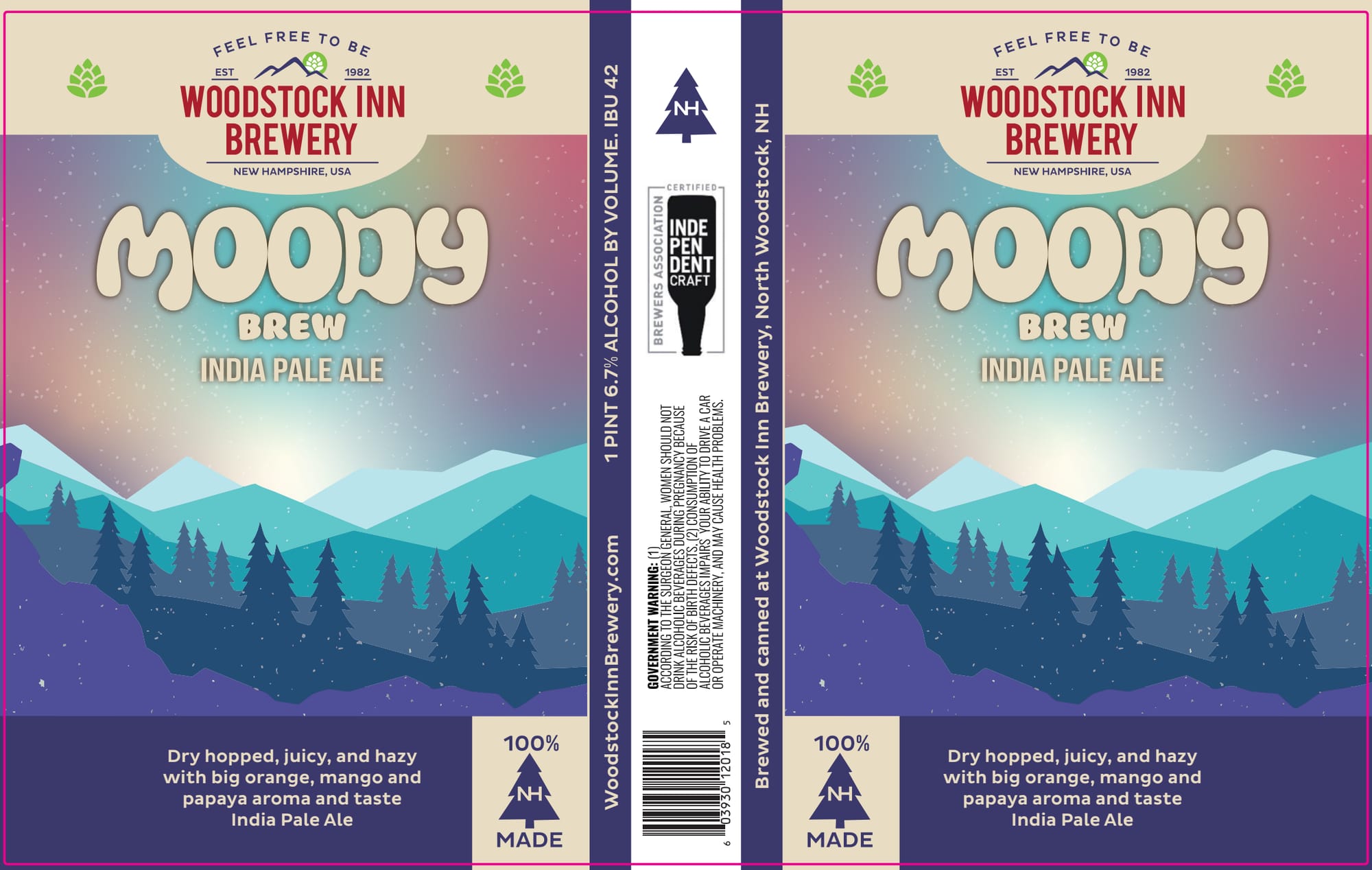 Moody Brew by Woodstock Inn Brewery - beer label