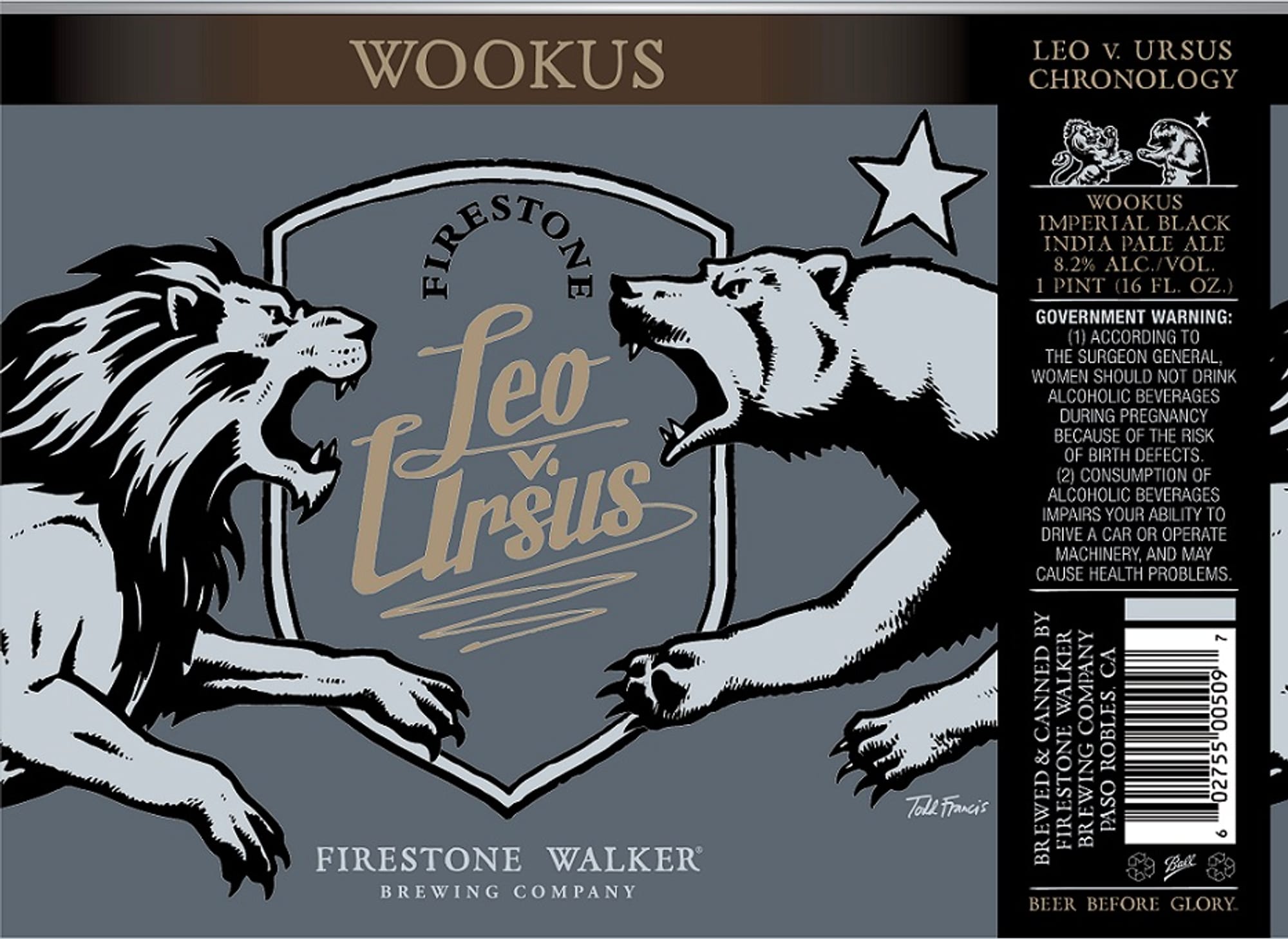 Wookus by Firestone Walker Brewing Company - beer label