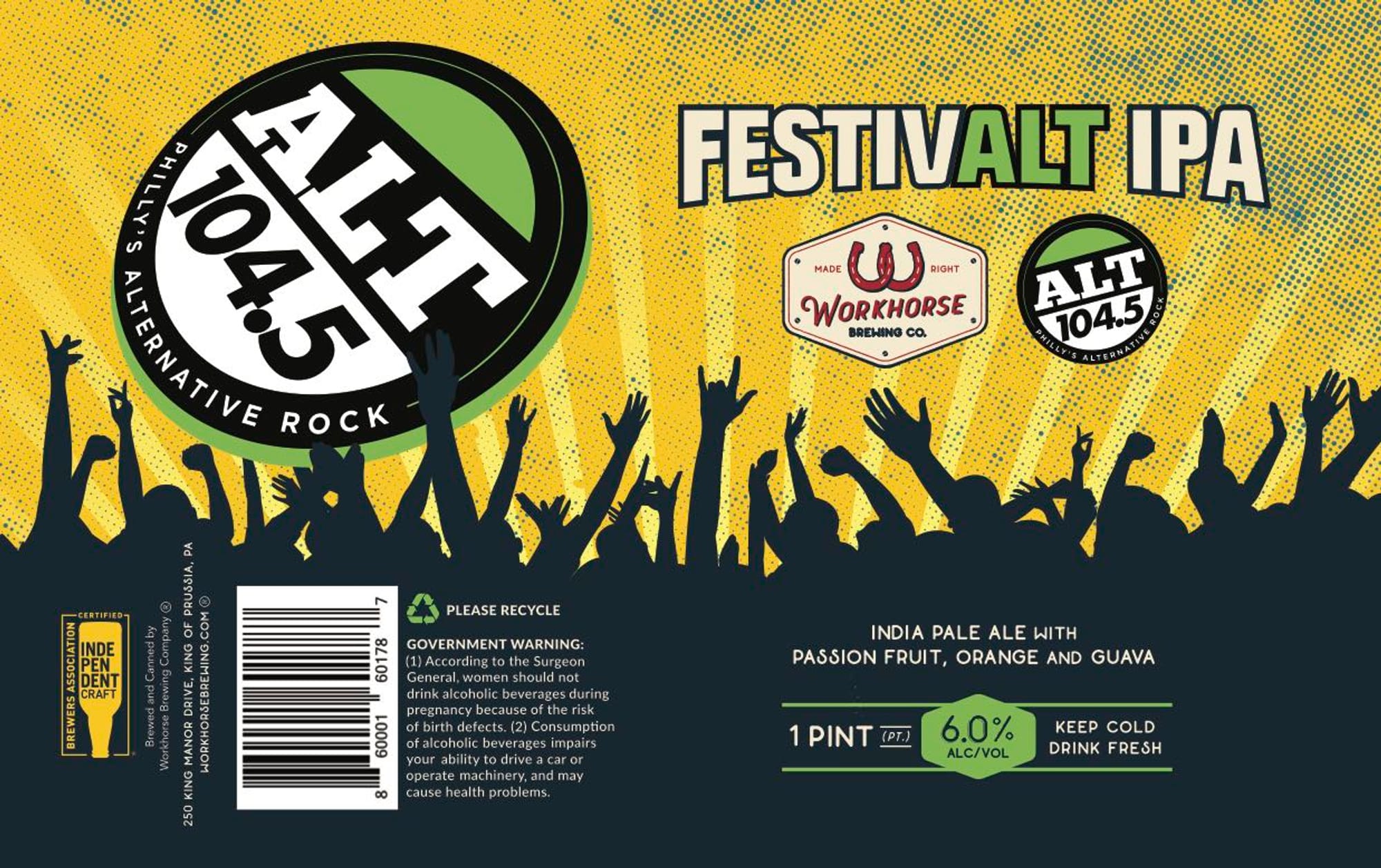 Alt 104.5 by Workhorse Brewing Co. - beer label