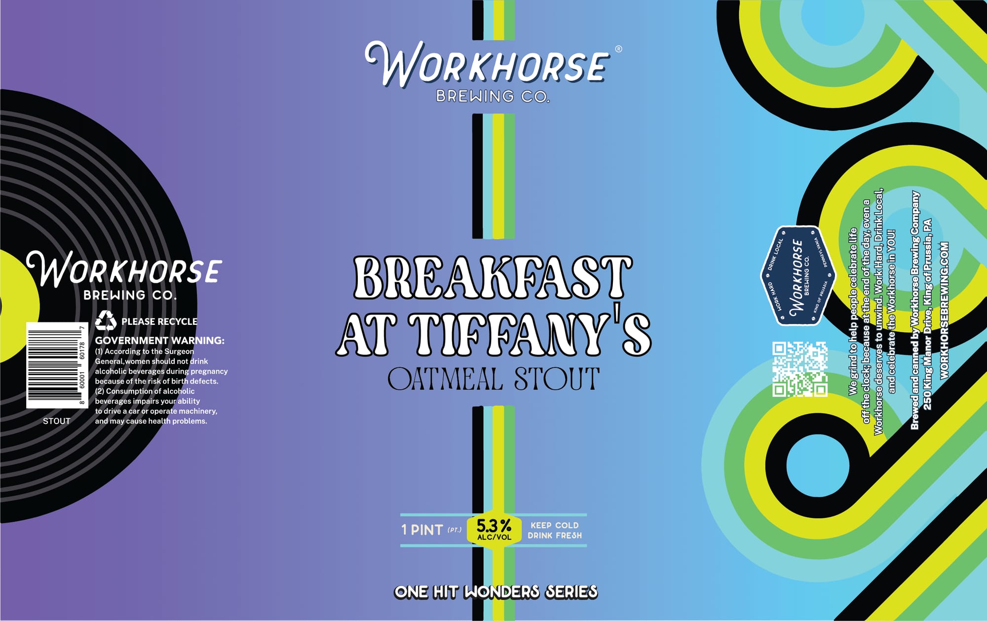 Breakfast at Tiffany’s by Workhorse Brewing Co. - beer label