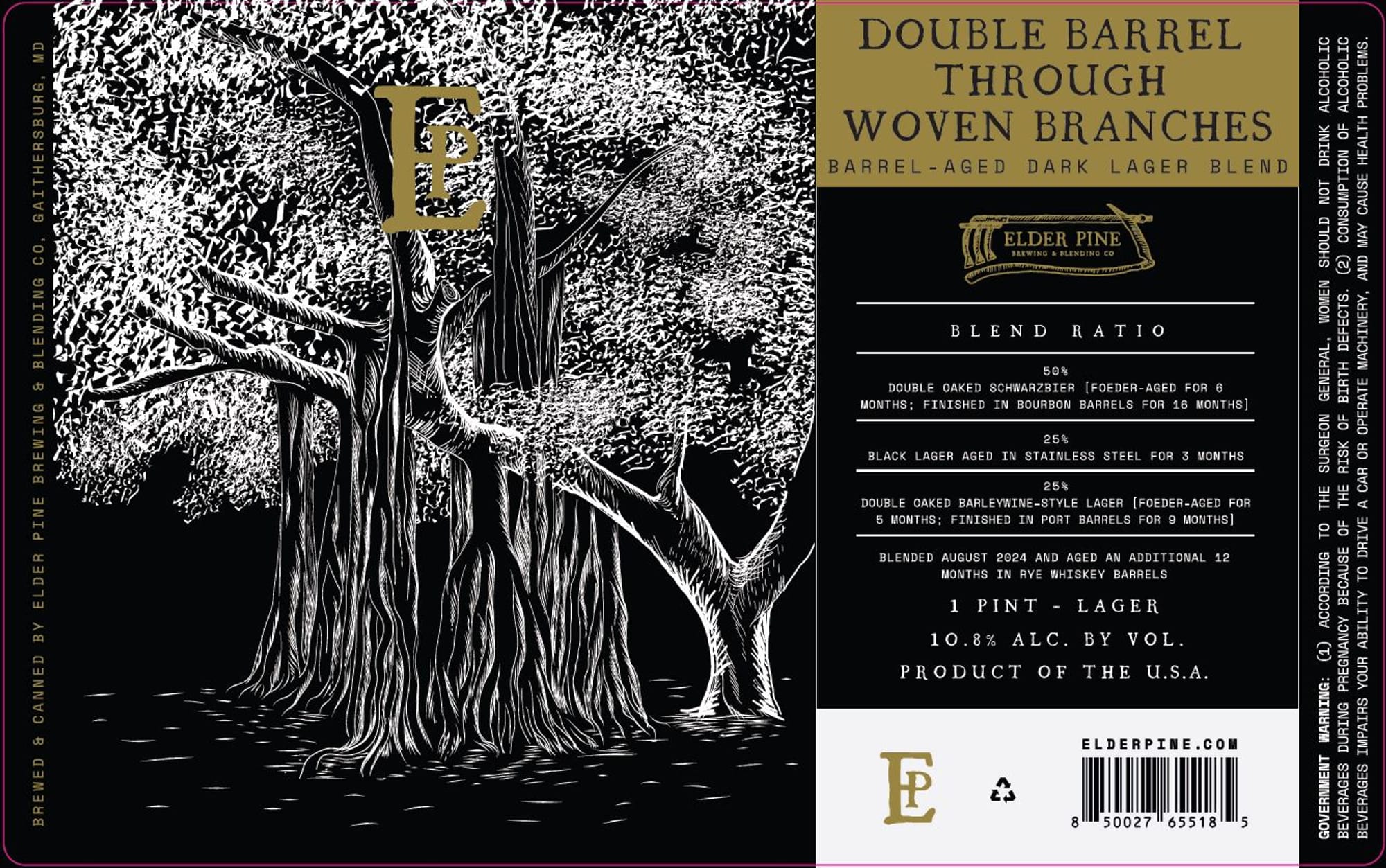 Woven Branches by Elder Pine - beer label