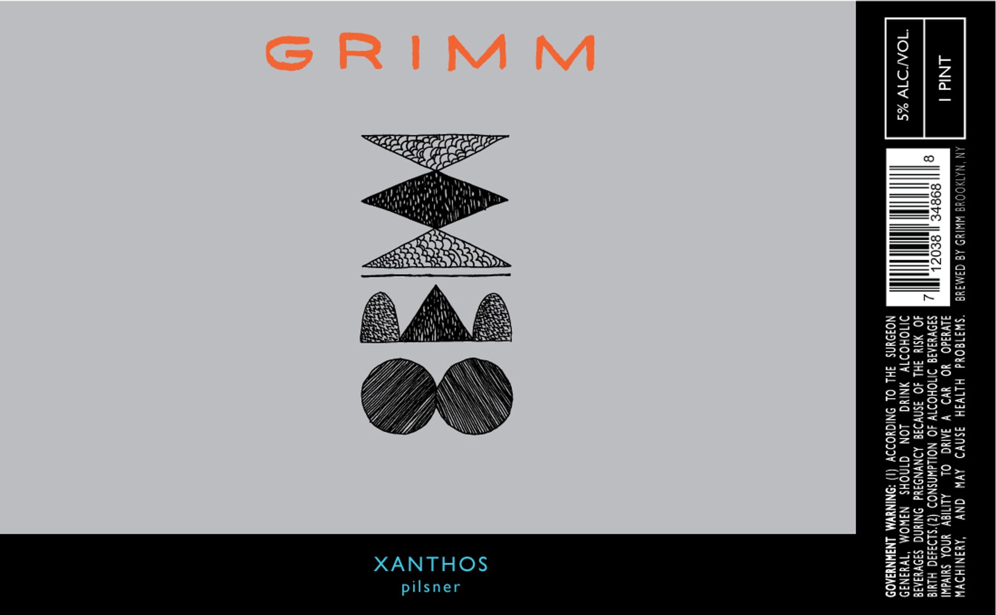 Xanthos by Grimm Artisanal Ales - beer label