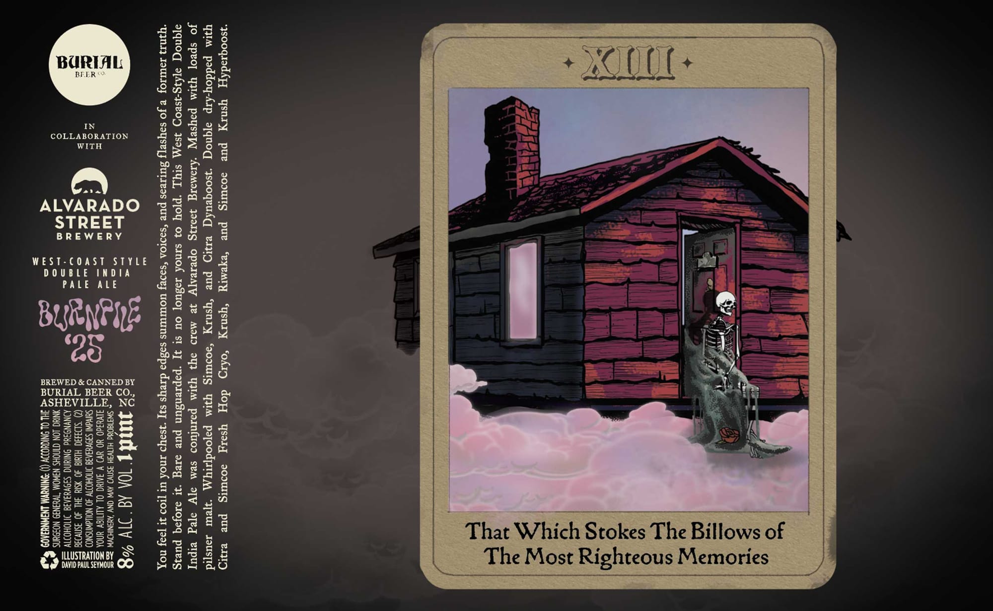 XIII by Burial Beer Co. & Alvarado Street Brewery - beer label