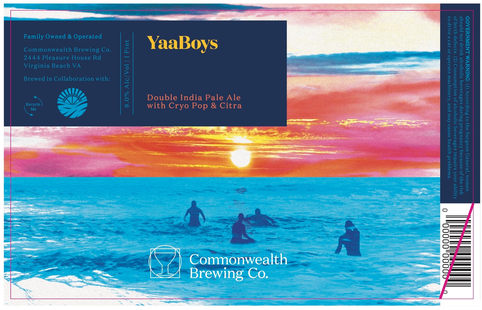 YaaBoys by Commonwealth Brewing Co. - beer label